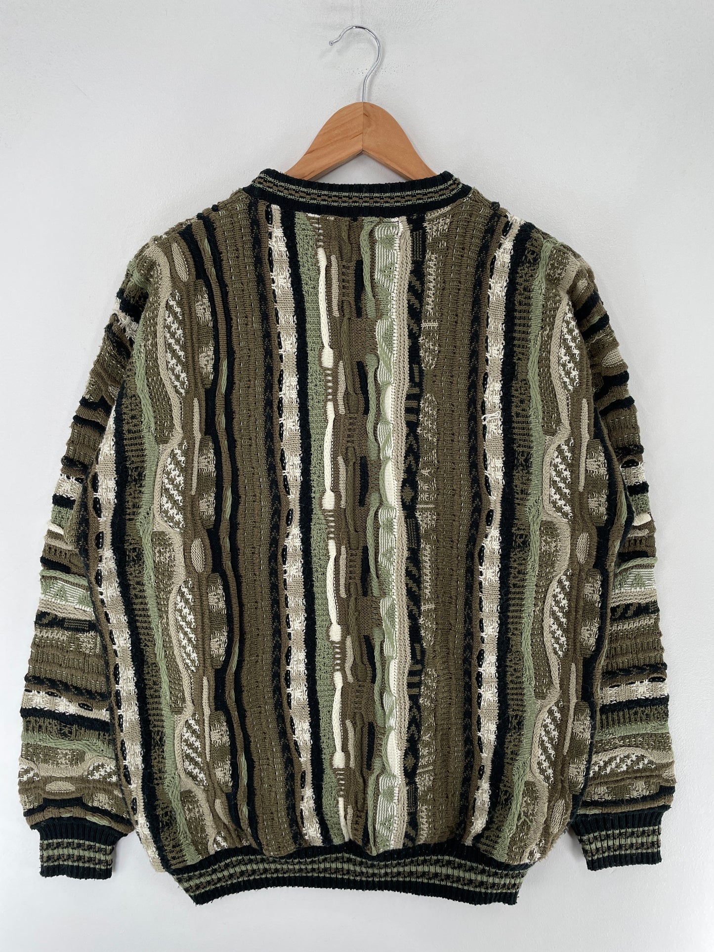Vintage 3D COOGI-STYLE Made in USA Size L Acrylic Knit Sweater / F2875K