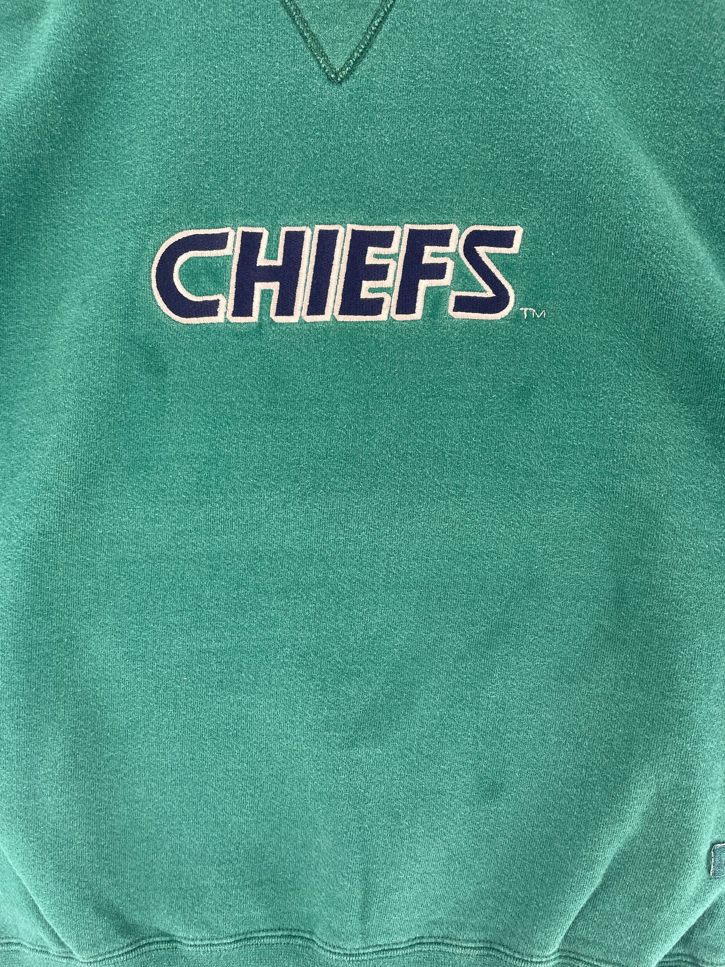 90's RUSSELL x KANSAS CITY CHIEFS Made in USA Size L Vintage NFL Sweat-Shirt / F5414S