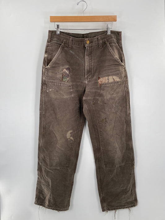 Vintage CARHARTT Size W31 x L30 Double Knee Duck Pants / F7503P