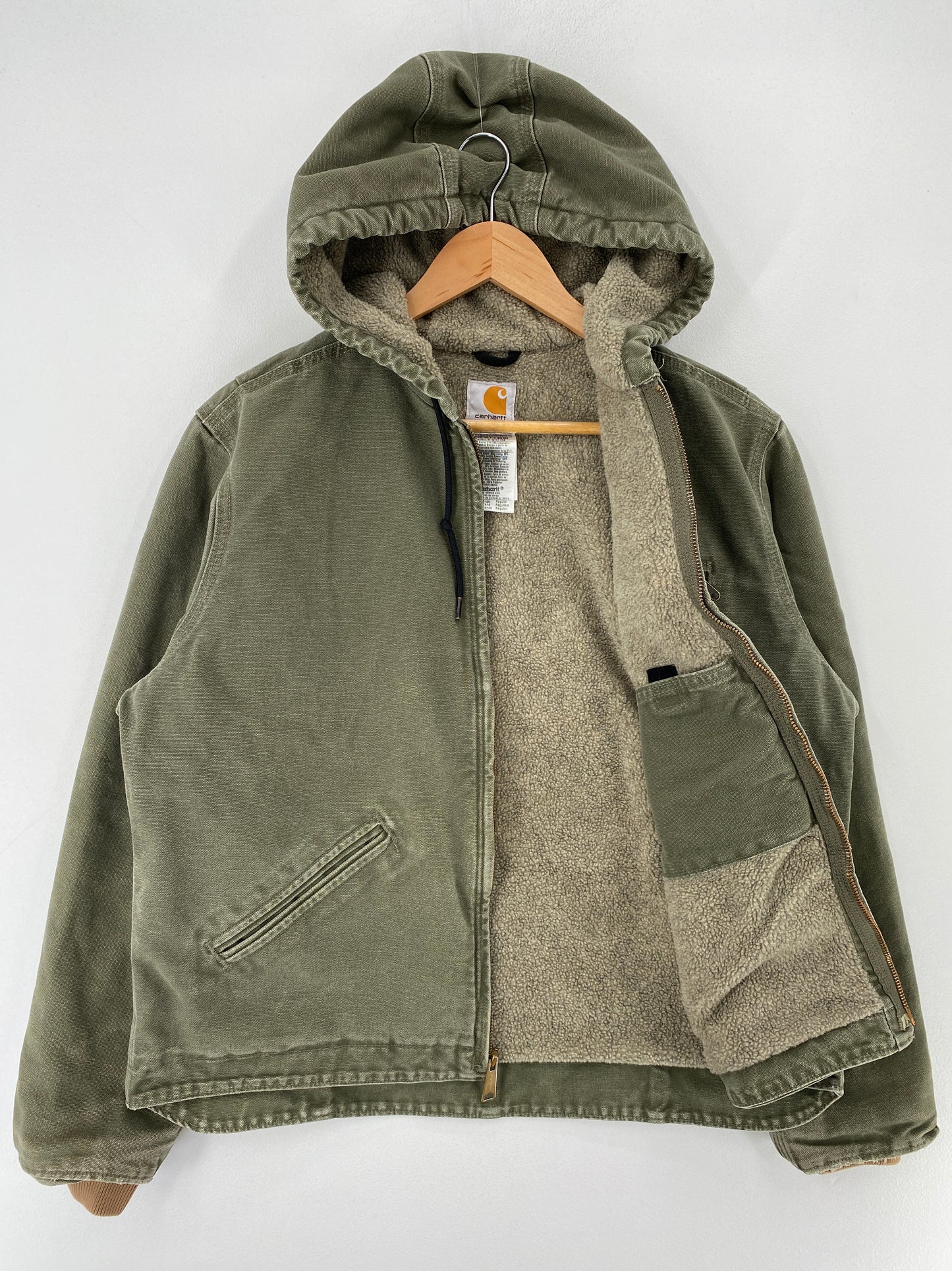 .Vintage CARHARTT Size Ladies L Duck Hoodie Jacket / F8745J
