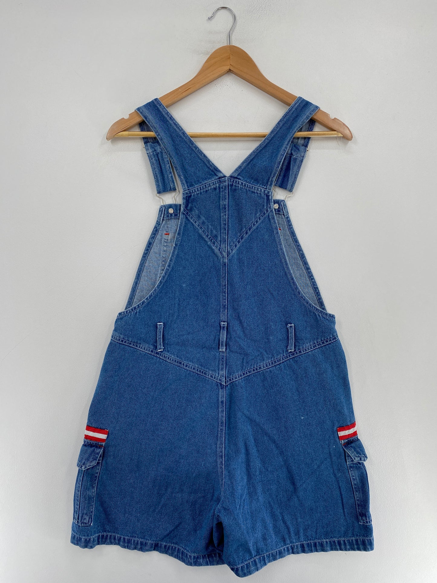 Vintage DISNEY MICKEY Size M Denim Overall Shorts / G3207P