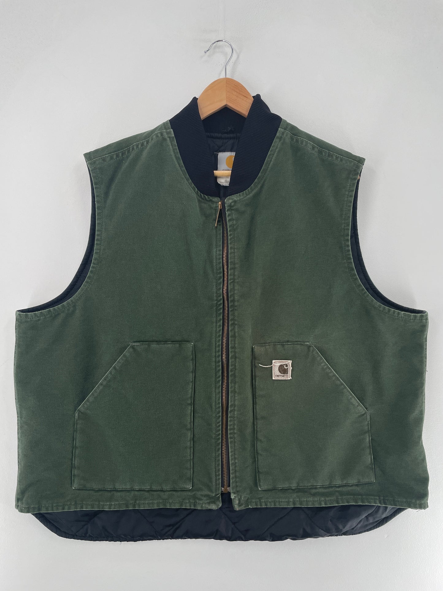 .Vintage CARHARTT (Damaged Liner) Size Approx. XXL Duck Vest / F5776J
