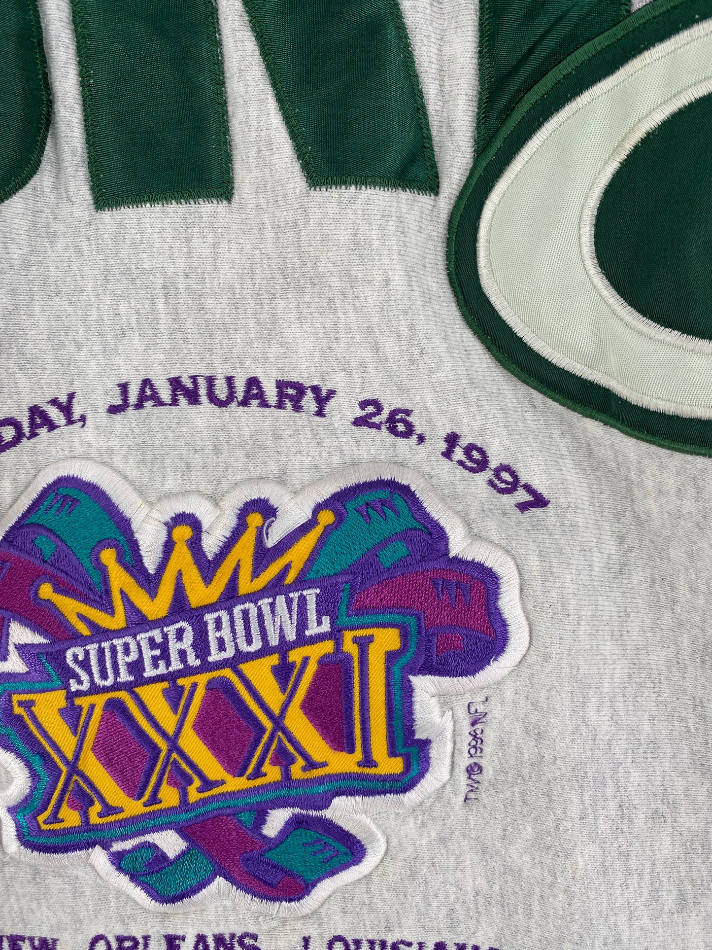 90's GREEN BAY PACKERS Made in USA Size XXL Vintage NFL Sweat-Shirt / F999S