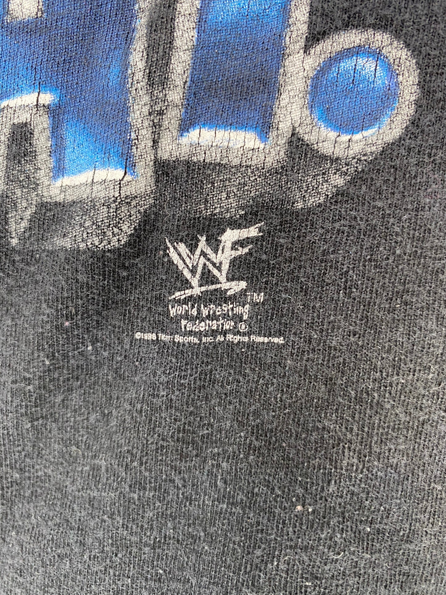 1998 Austin 3:16 THE HARD WAY Size XL Vintage WWF T-shirt / E6917T