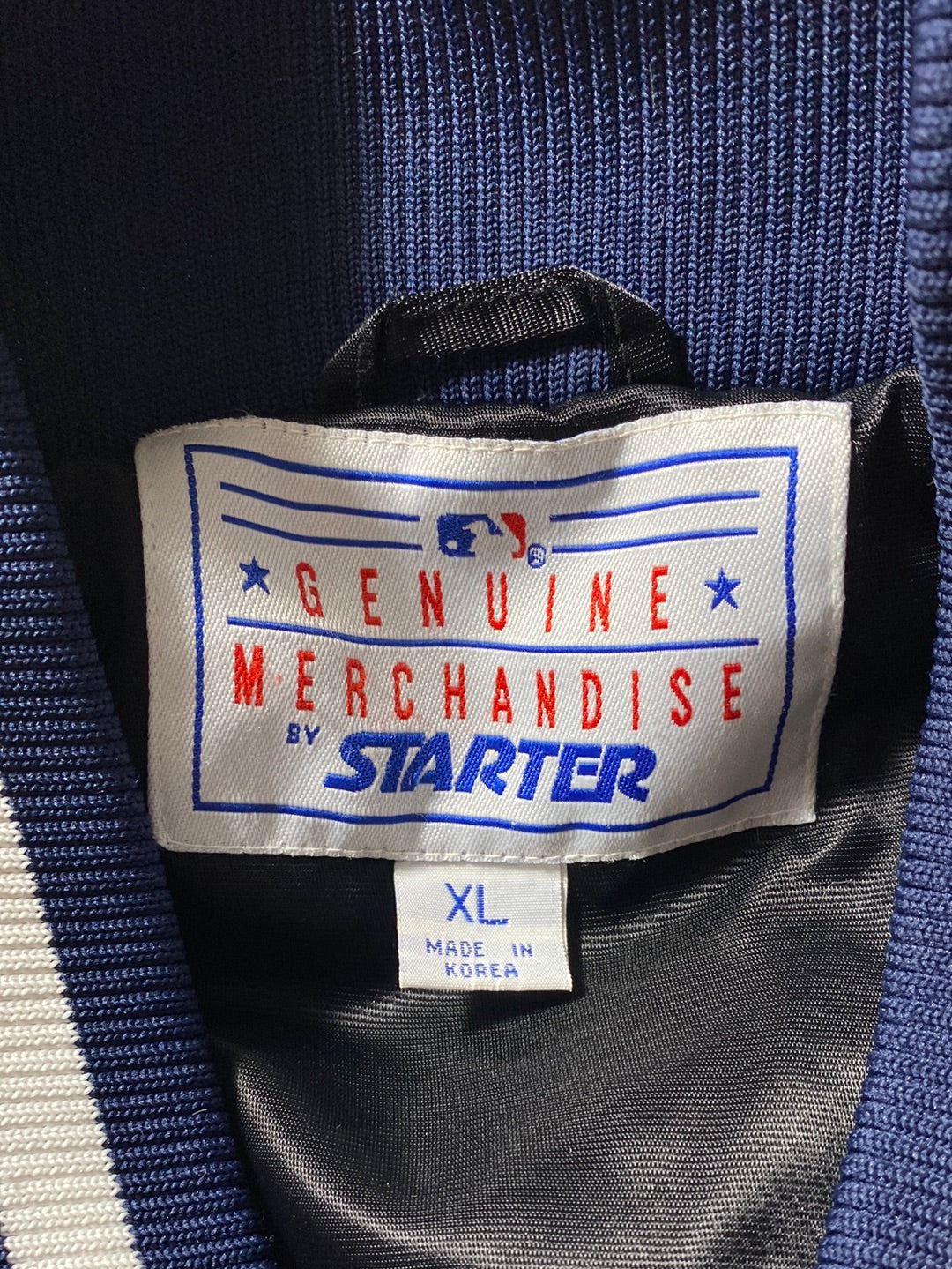 Vintage STARTER x NEW YORK YANKEES Size XL MLB Nylon Down Jacket / F9828J