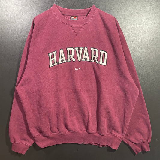 (L) 00' NIKE HARVARD UNIVERSITY Vintage Collage Sweatshirt / A1093S