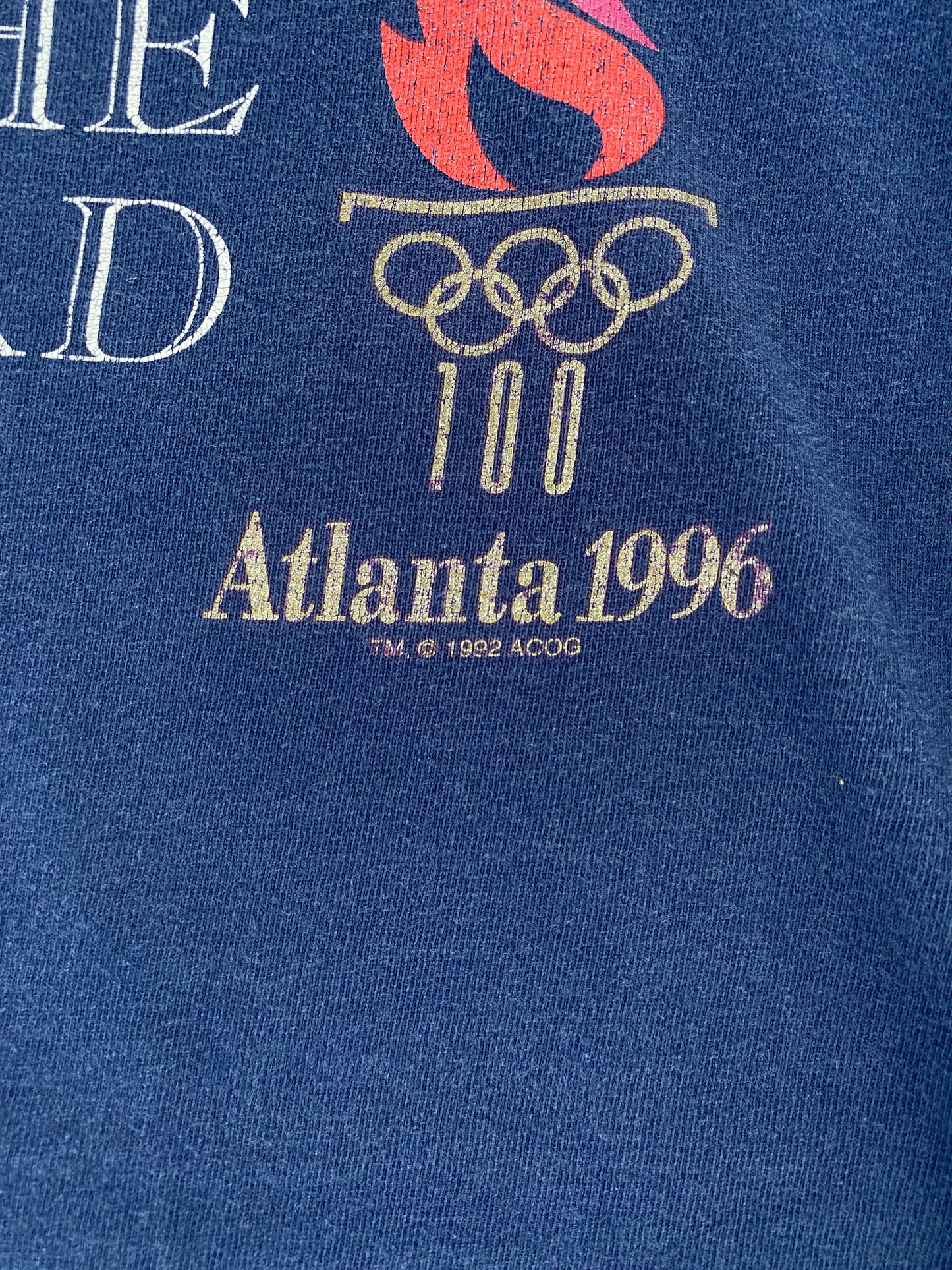 1996 ATLANTA OLYMPIC Made in USA Size XL Vintage T-shirt / F8311T