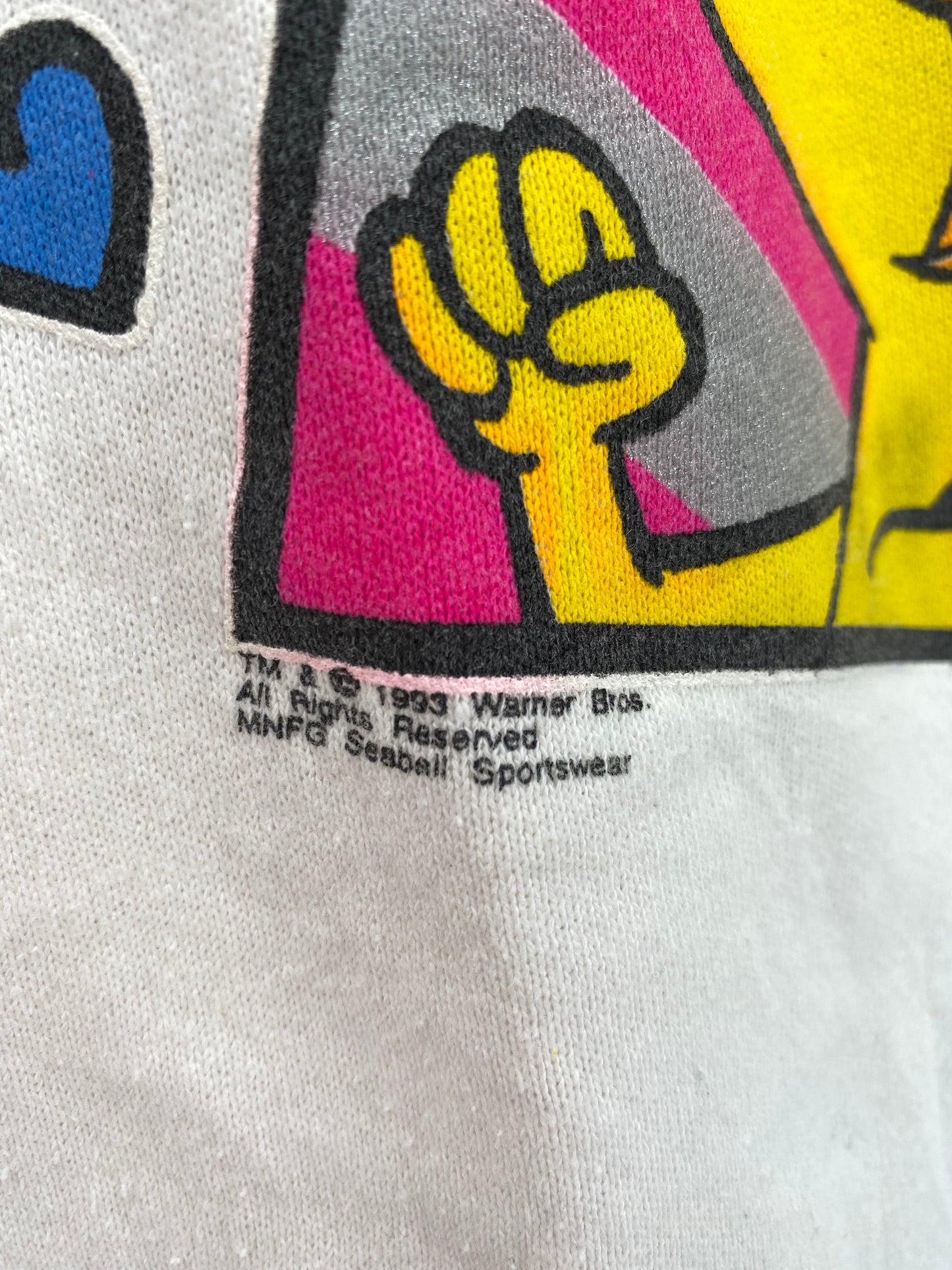 1993' LOONEY TUNES TWEETY Made in USA Size XL Vintage Sweat-shirt / F6785S