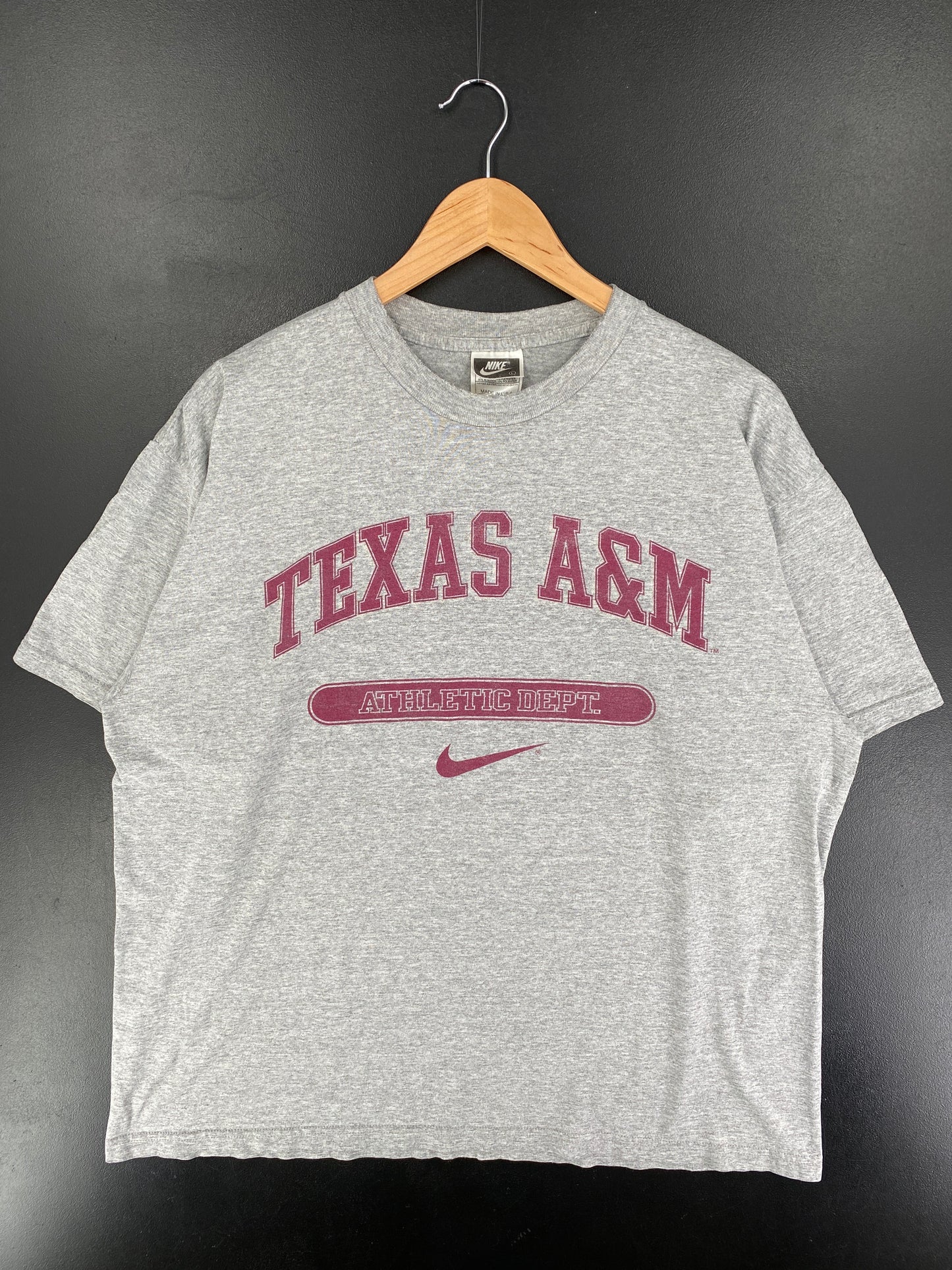 90's NIKE TEXAS A&M Made in USA Size L Vintage T-Shirt / G3357T