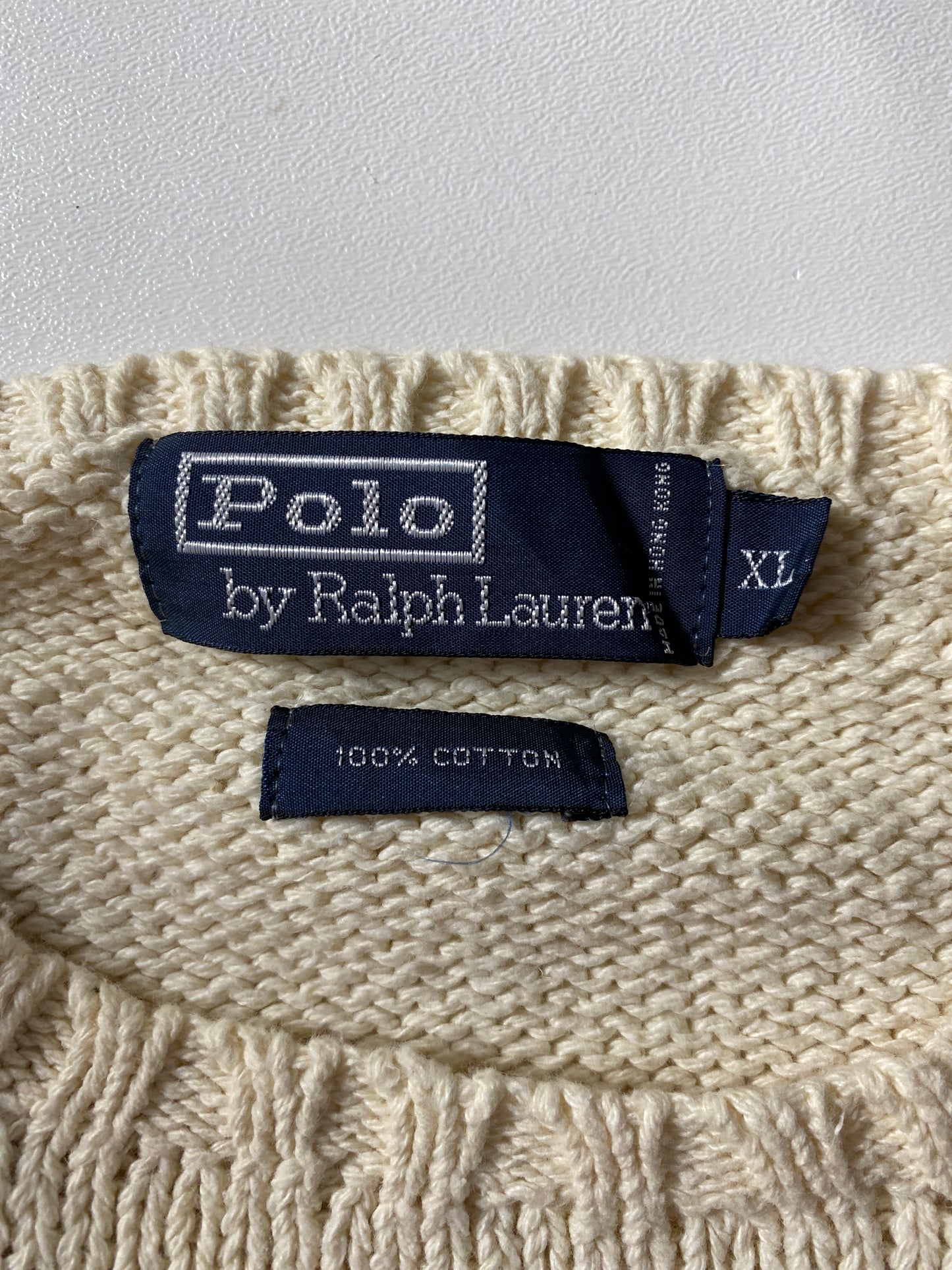 90’s POLO RALPH LAUREN Size XL Cotton Knitwear / F3832K