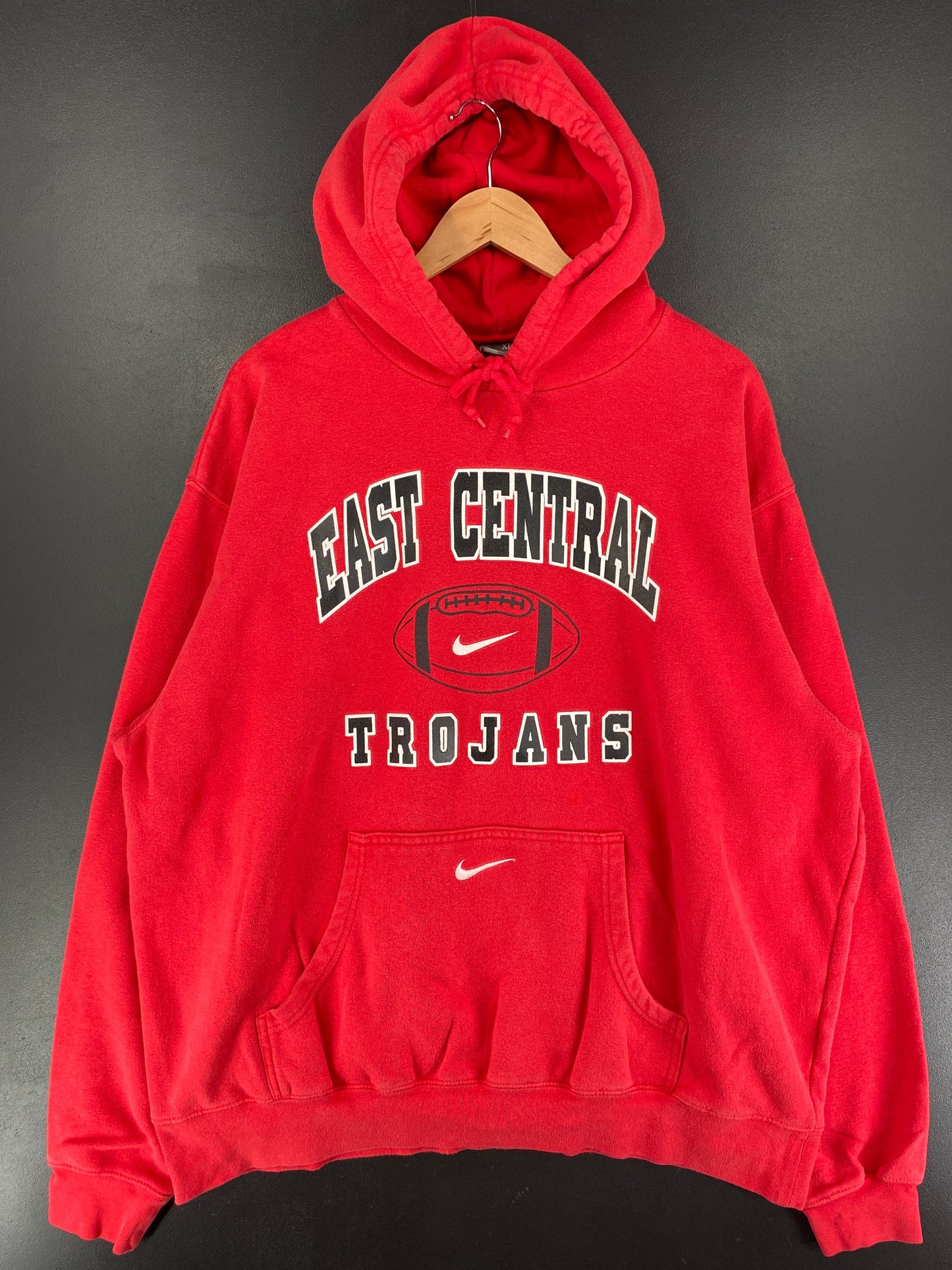 00' NIKE x EAST CENTRAL TROJANS Size XL Vintage College Hoodie Sweat Shirt / G263S