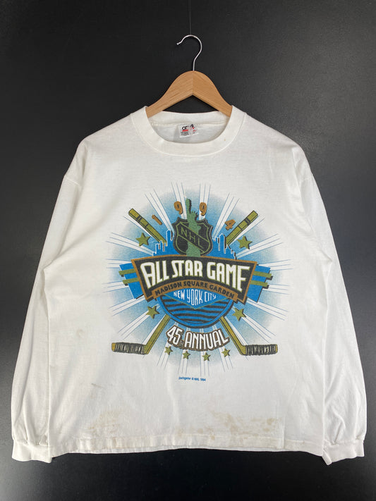1994 ALL STAR GAME Made in USA Size XL Vintage NHL T-Shirt / G2641T