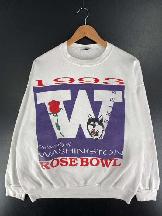 1993 WASHINGTON HUSKIES Size No Tag (Approx.L) Vintage College Sweat-Shirt / F6358S