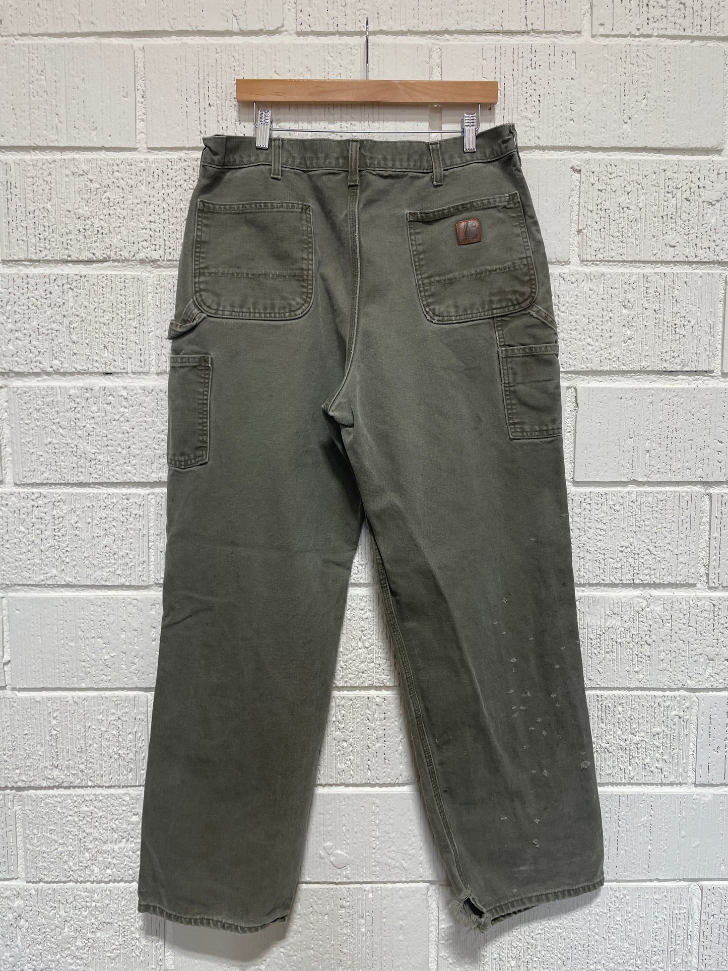 (W37xL32) Vintage CARHARTT Distressed Style Duck Pants / A1160P