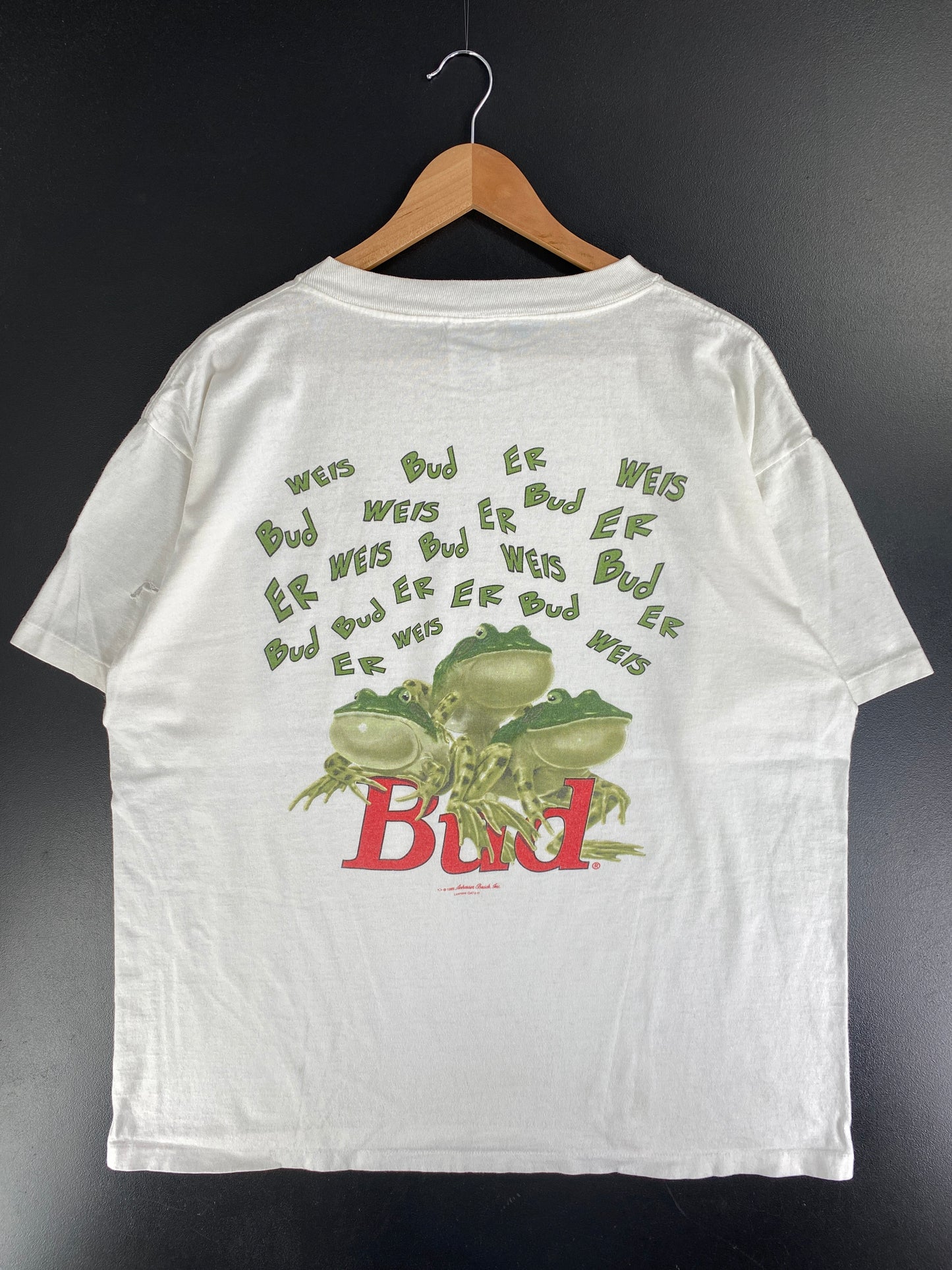 1995 BUDWEISER Made in USA Size XL Vintage T-Shirt / F8056T