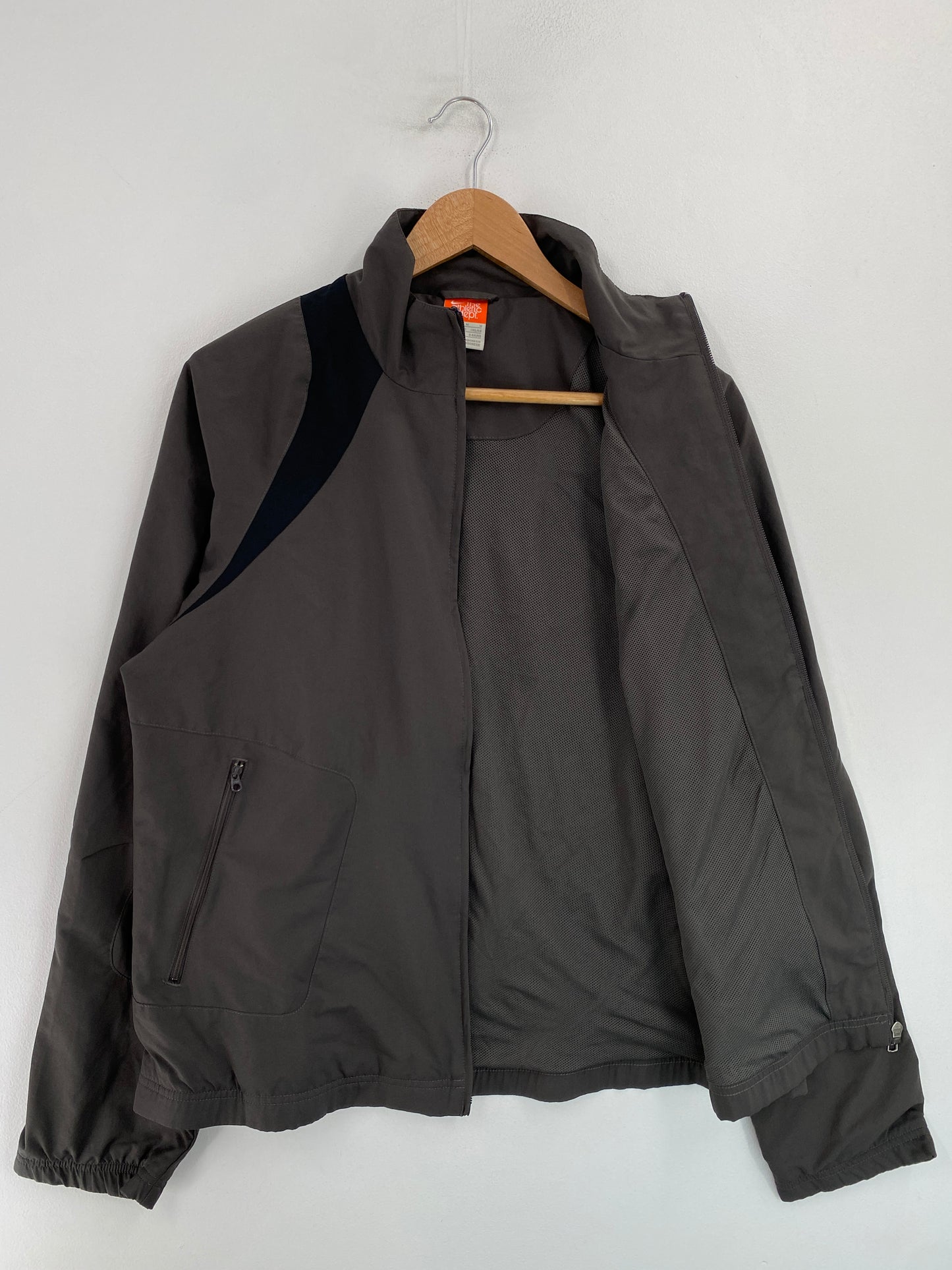 Vintage NIKE MINI SWOOSH Size M Zip-up Nylon Jacket / G4542N