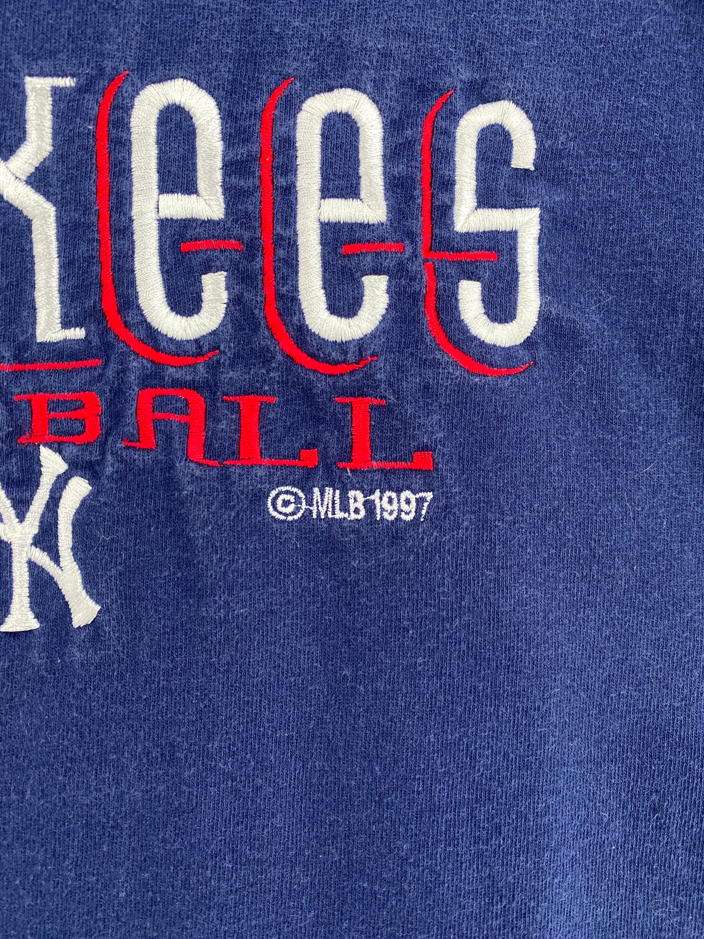 1997 PRO PLAYER x NEW YORK YANKEES Made in USA Size L Vintage T-shirt / G1920T