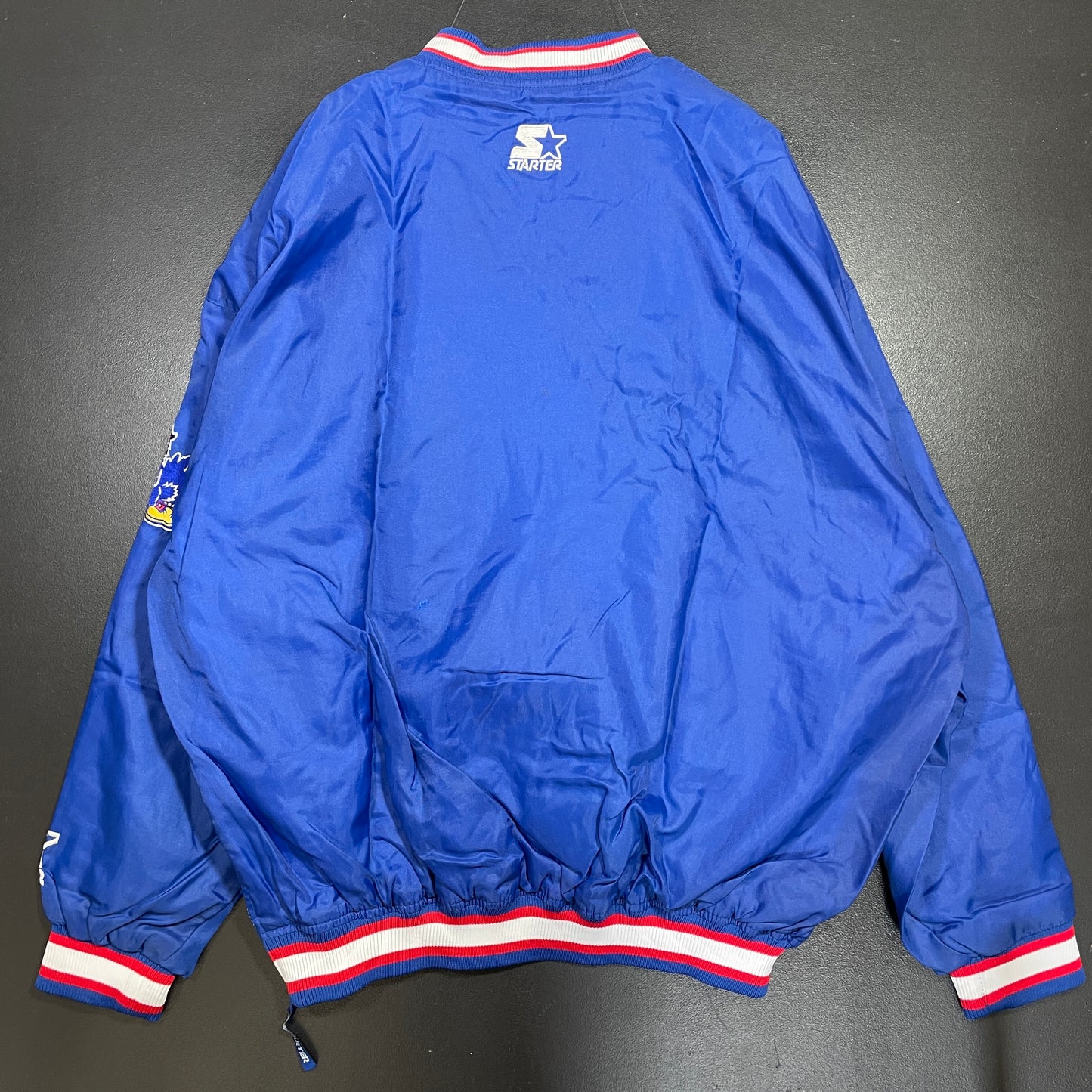(XXL) 90’s STARTER x KANSAS JAYHAWKS College Nylon Jacket / A0592N
