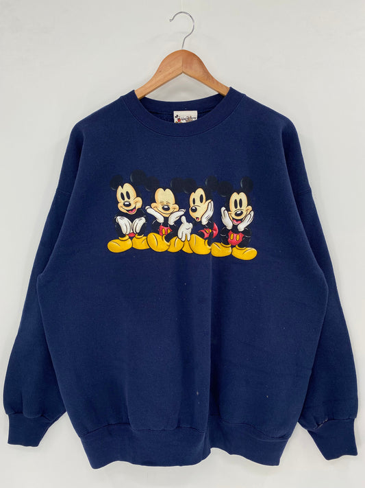 00’ DISNEY MICKEY Made in USA Size XL Vintage Sweat-shirt / F3155S