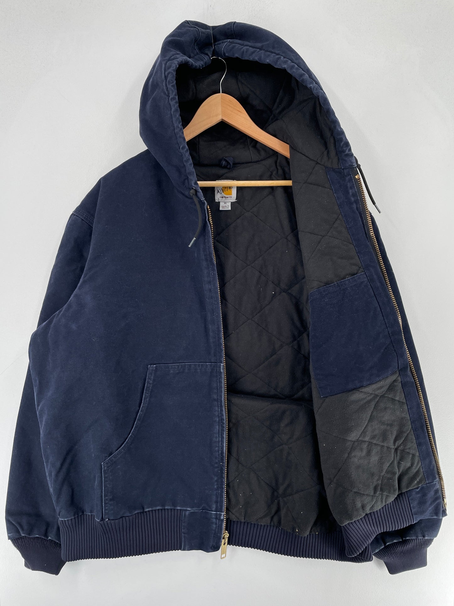 Vintage CARHARTT Size XL Zip-Up Hoodie Duck Jacket / G62J