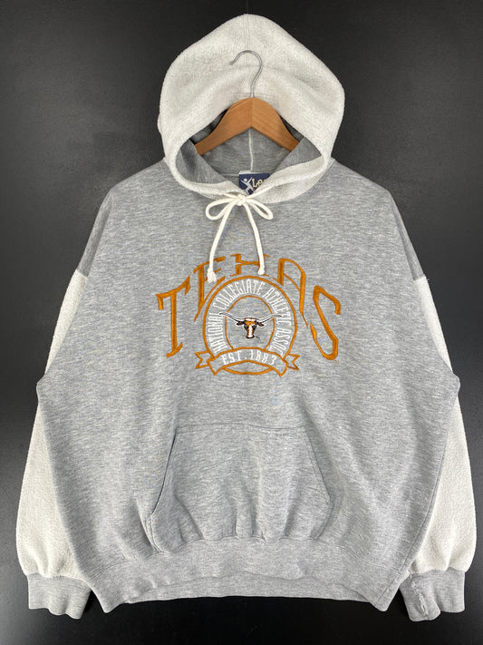 90’s TEXAS Size XL College Hoodie Sweat-shirt / G683S