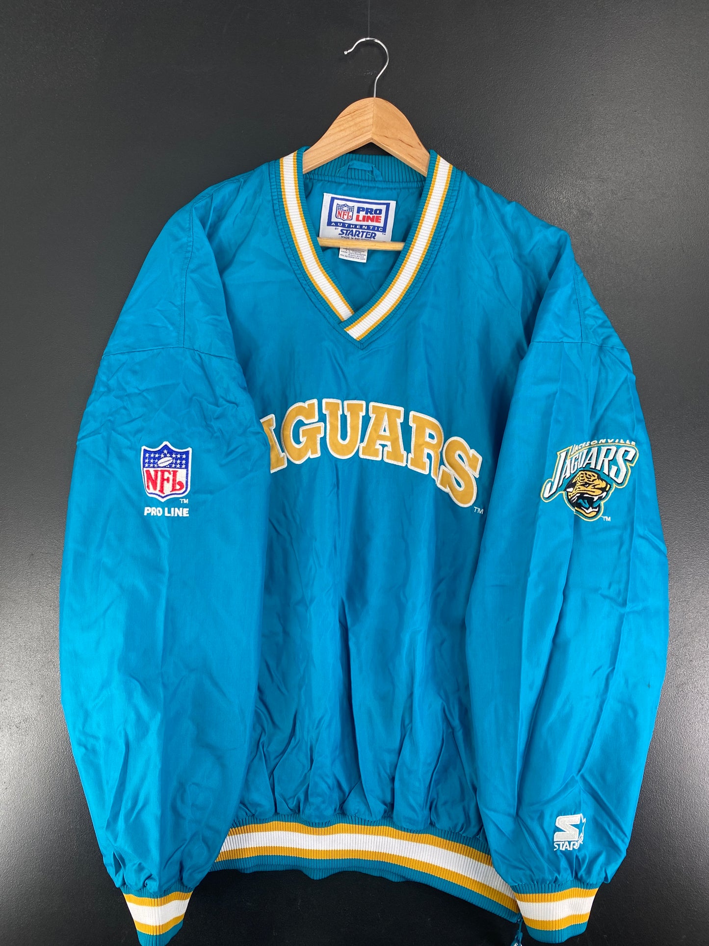 90’s STARTER x JACKSONVILLE JAGUARS Size XXL Vintage NFL Nylon Jacket / F5022N