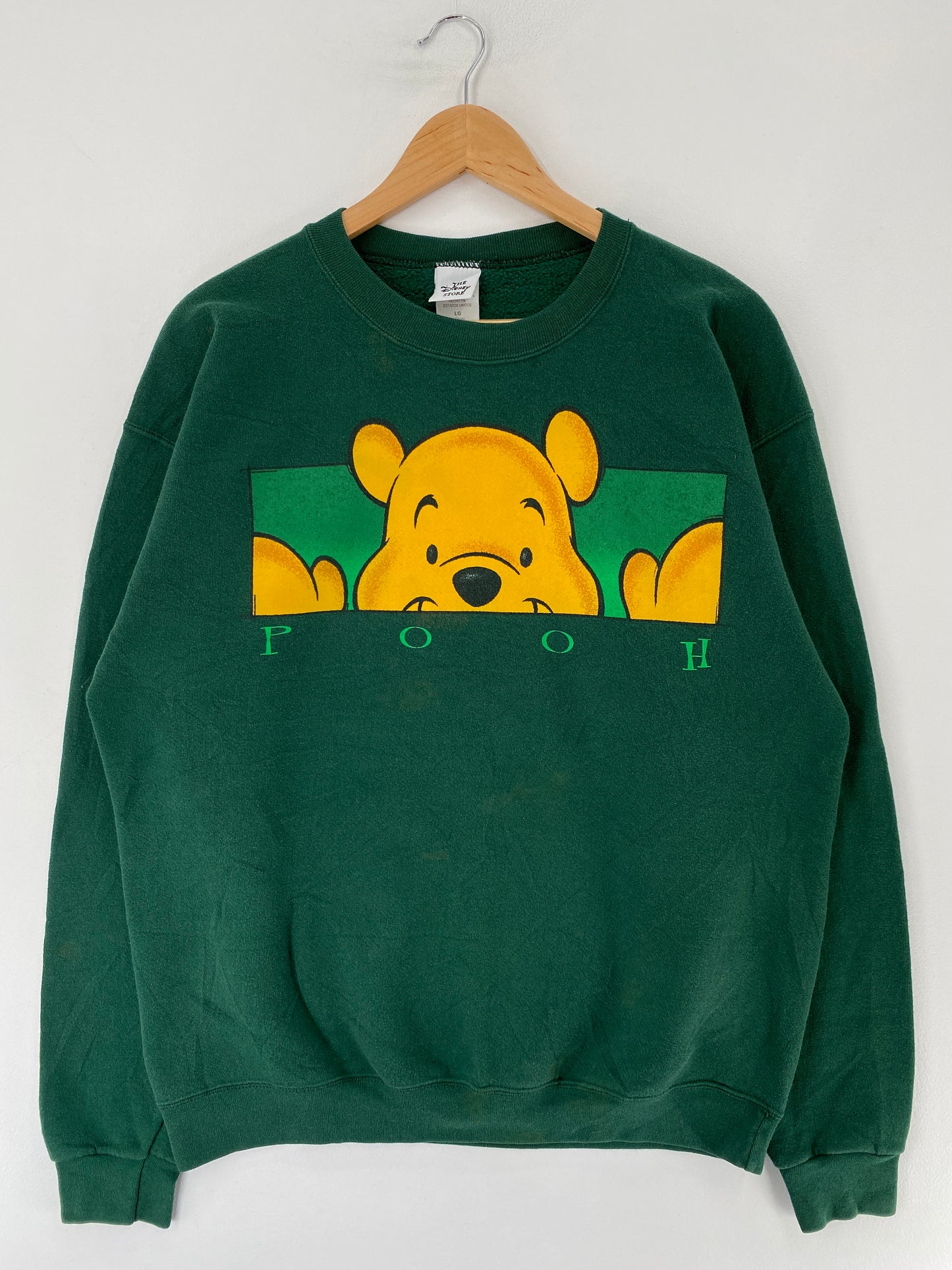 90's DISNEY POOH Made in USA Size L Vintage Sweat-shirt / F954S