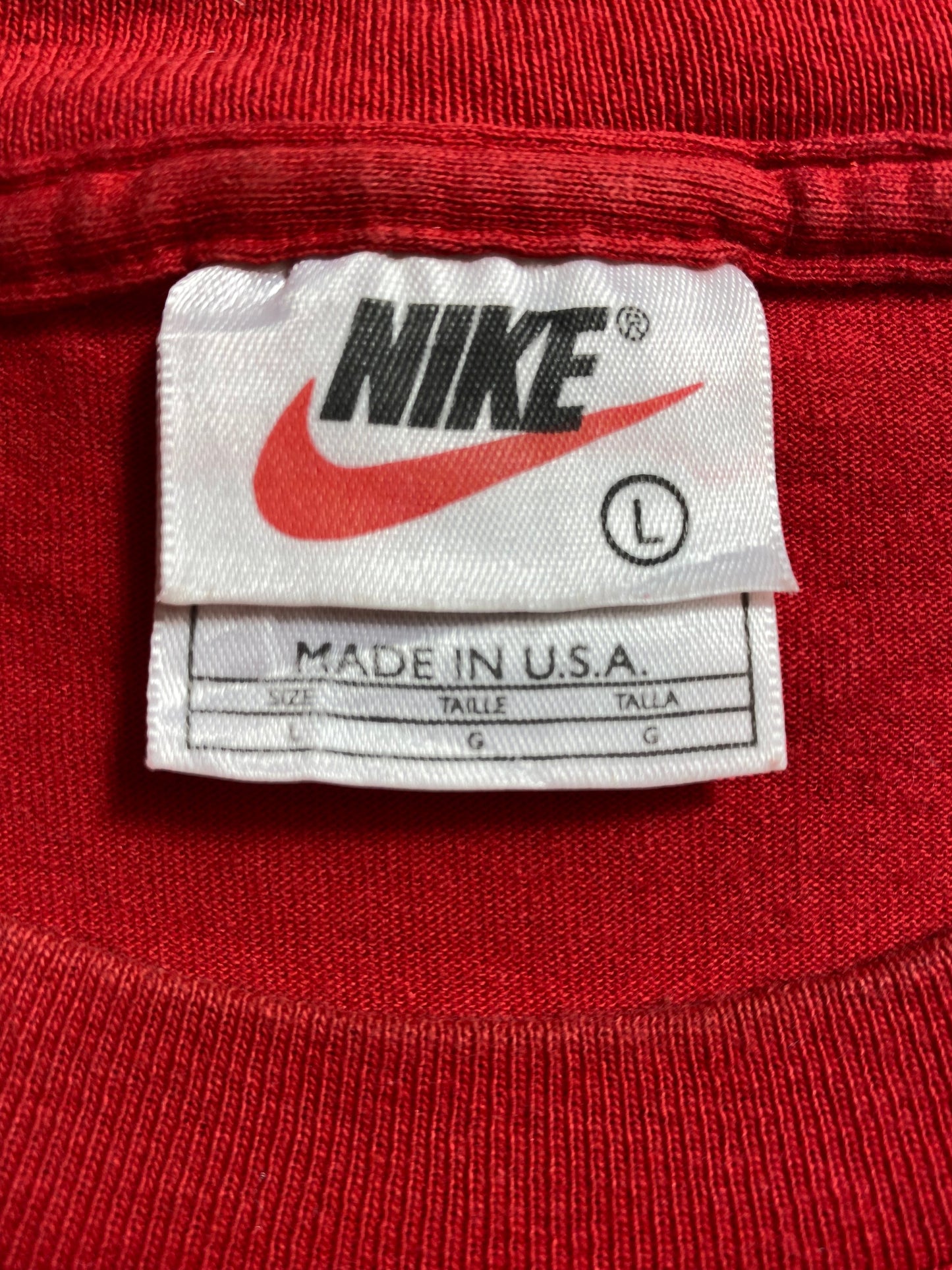 (L) 90's NIKE MINI SWOOSH Vintage T-Shirt / A0940T