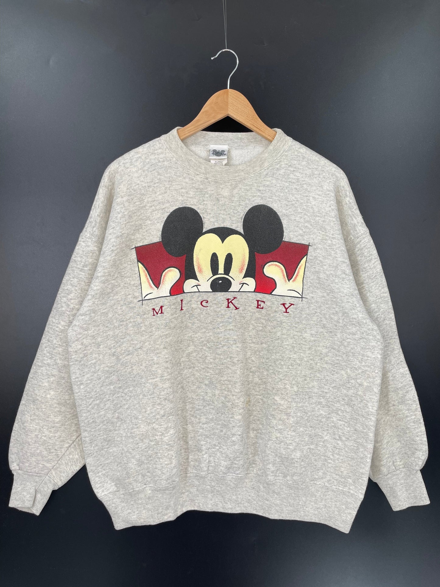 00’ DISNEY MICKEY Made in USA Size XL Vintage Sweat-shirt / F6740S