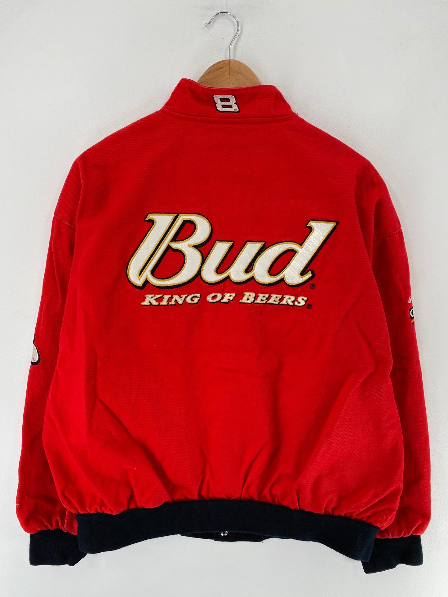 Vintage NASCAR BUDWEISER X DALE EARNHARDT JR Size XL Racing Jacket / F3677J