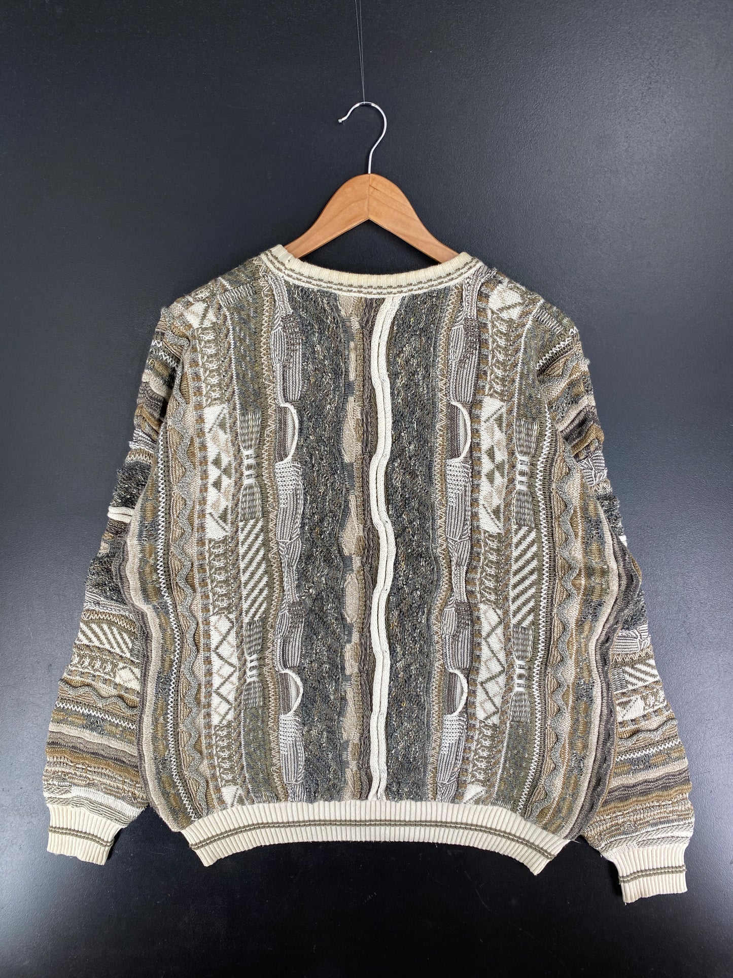 Vintage 3D COOGI-STYLE Size XL Cotton Knit Sweater / F4395K
