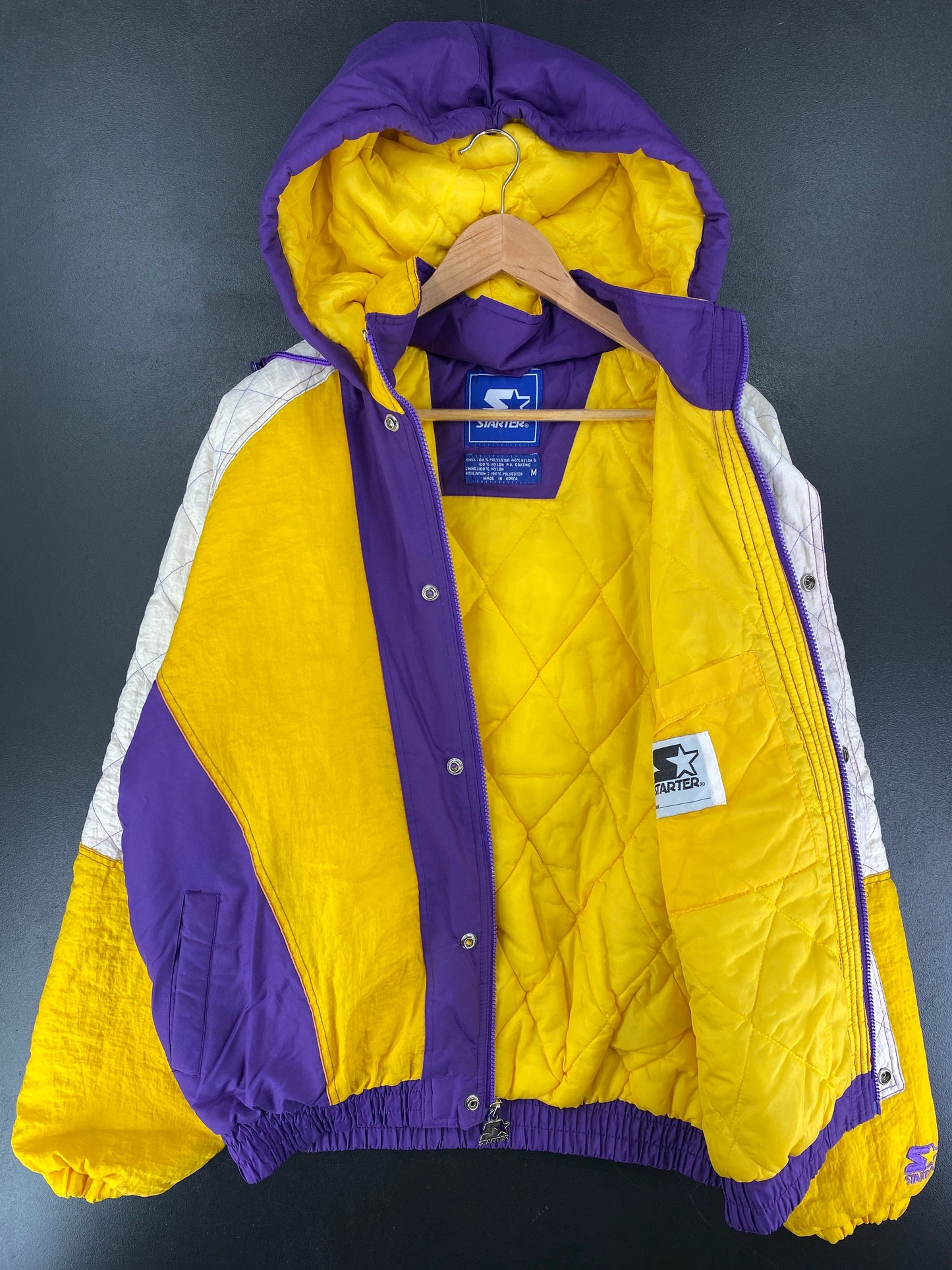 90’s STARTER x LSU TIGERS Size M College Padded Nylon Jacket / G5973N