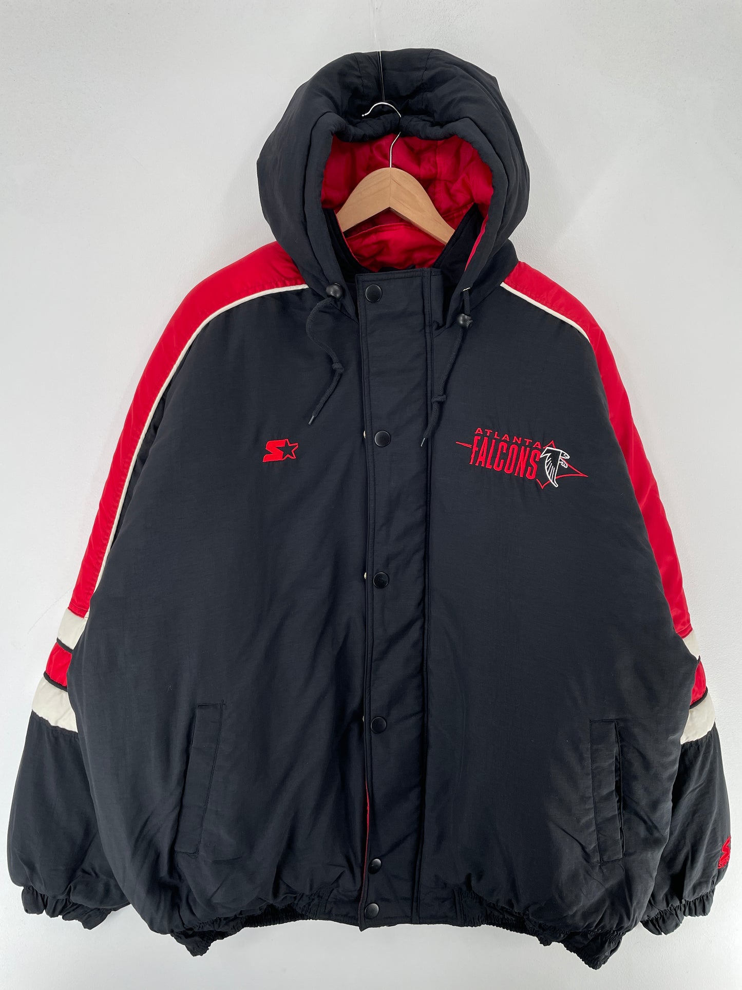 90’s STARTER x ATLANTA FALCONS Size L Vintage NFL Padded Nylon Jacket / F3469N
