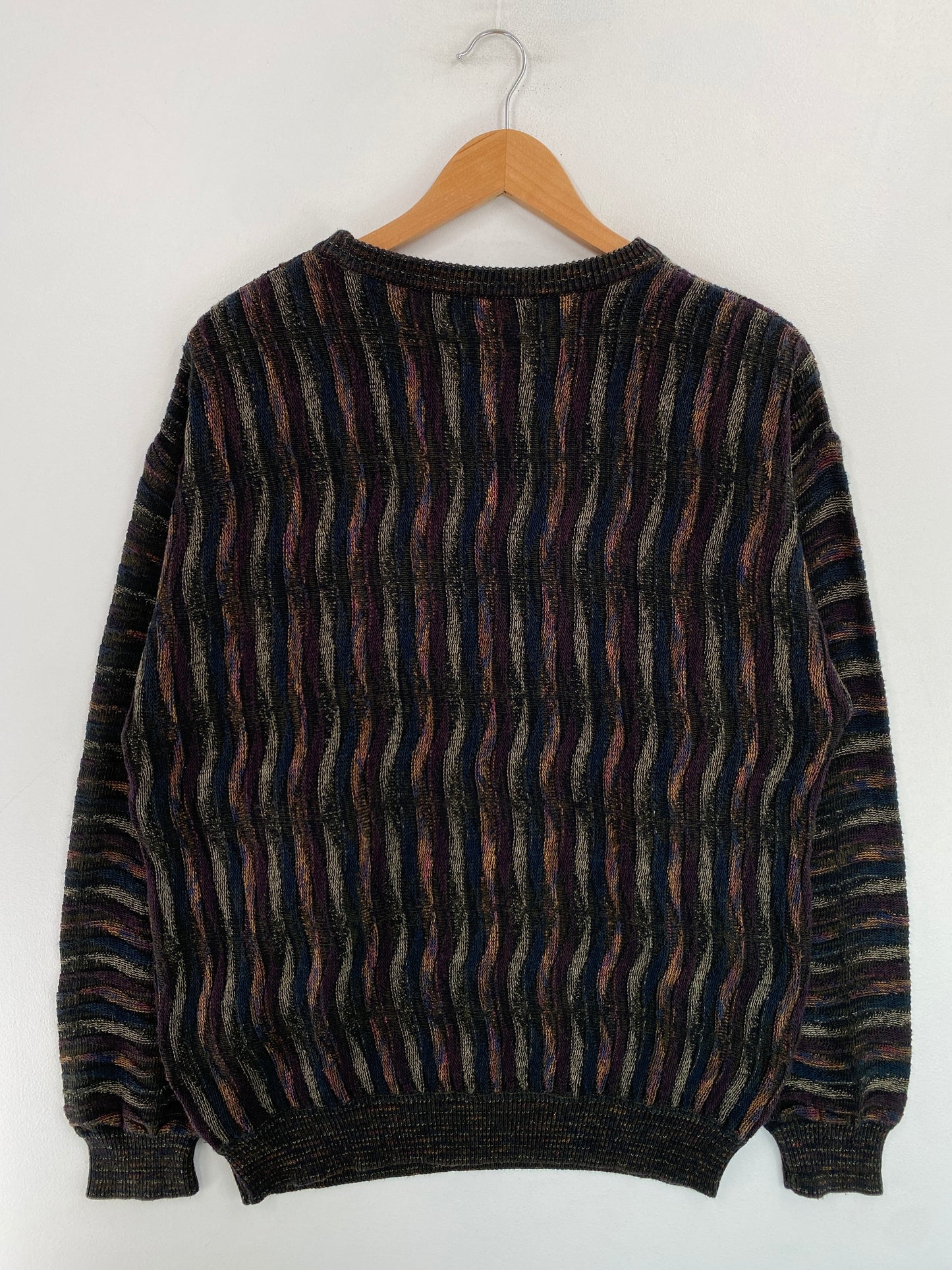 Vintage Size No Tag (Approx. L) Cotton Knit Sweater / G4505K