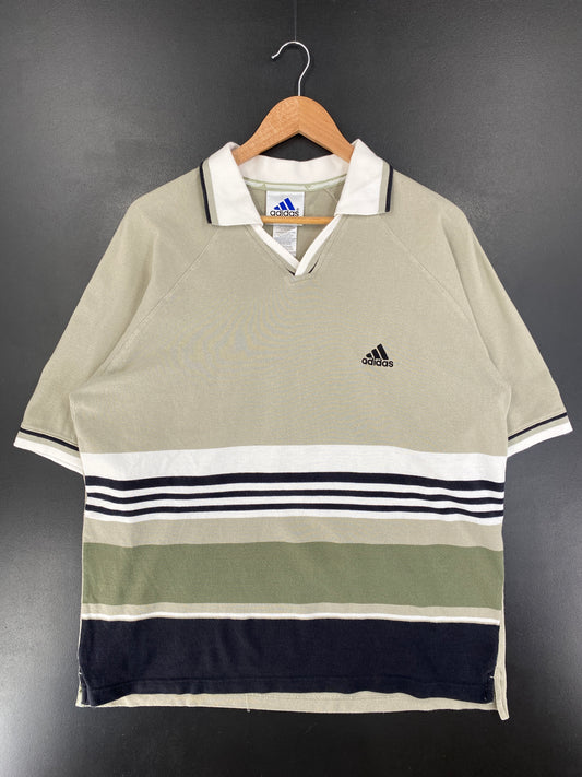 Vintage ADIDAS Size XL Button Down Polo Shirt / G4017B