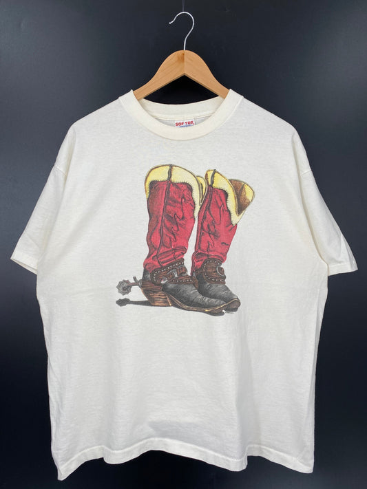 1993' WESTERN BOOTS Made in USA Size XL T-Shirts / E9731T