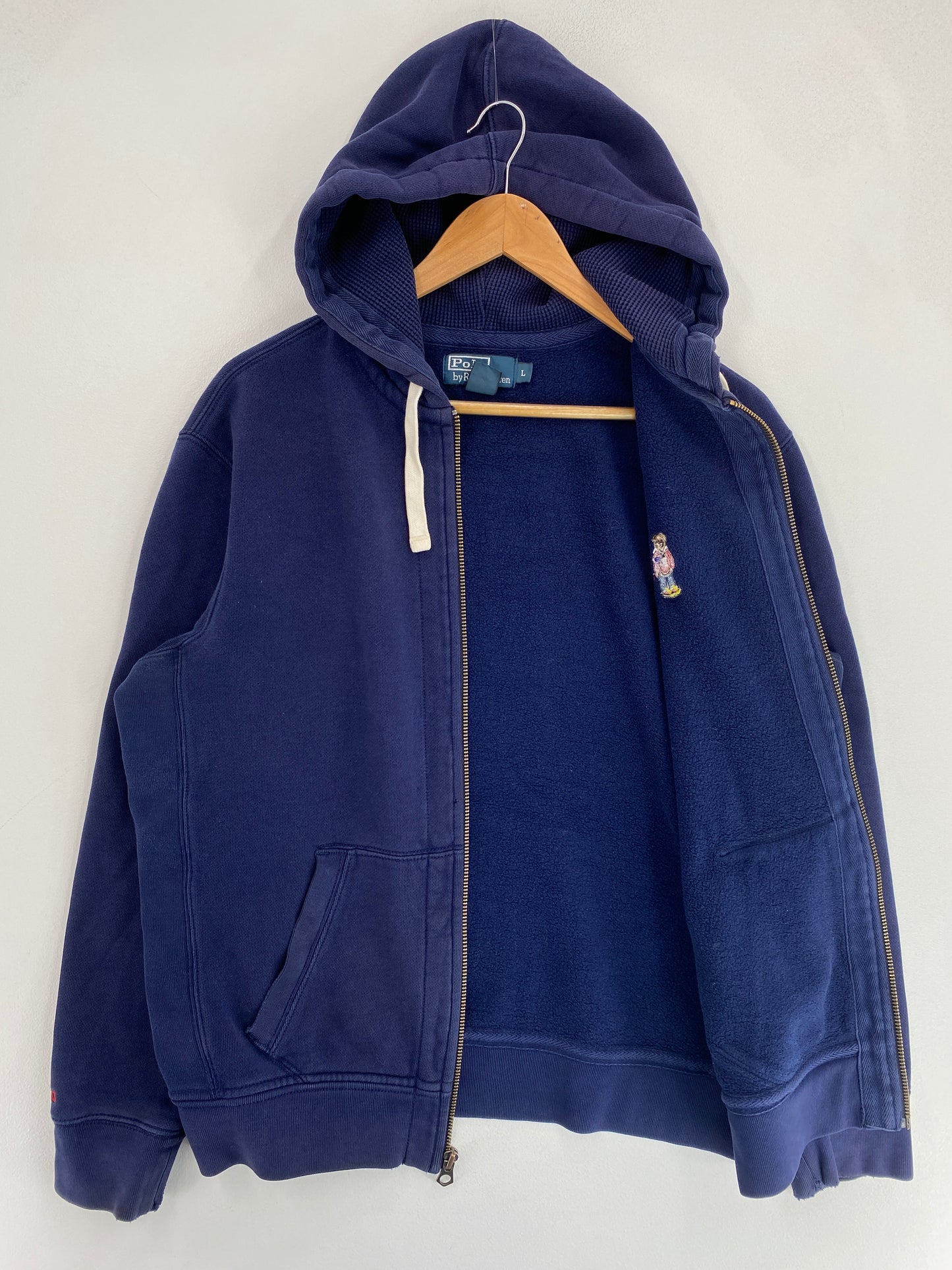 Vintage POLO Size L Zip-Up Hoodie Sweat-shirt / G2808T