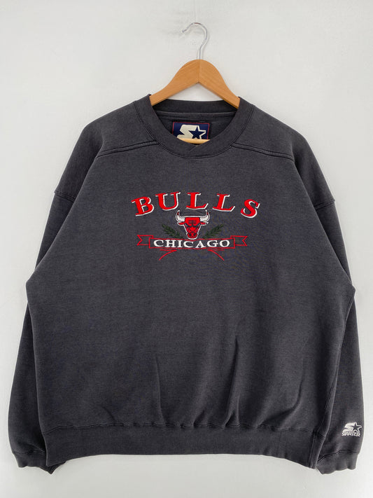 90’s STARTER x CHICAGO BULLS Size XL NBA Sweat-Shirt / G1761S