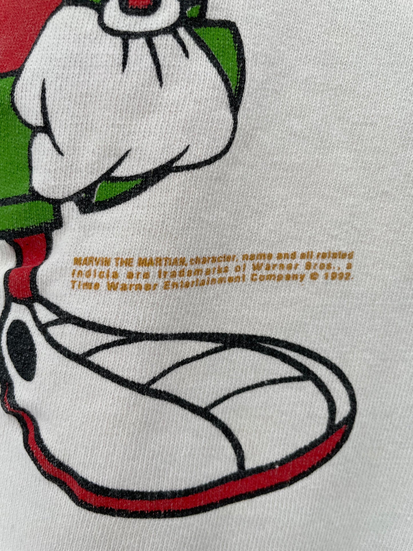 1992 LOONEY TUNES THE MARVIN MARTIAN Made in USA Size XL Vintage T-Shirt / F3071T