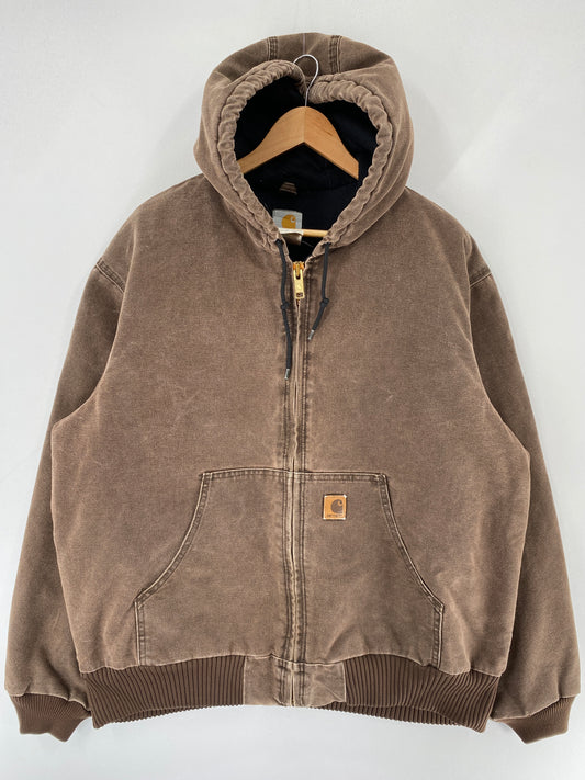Vintage CARHARTT Size XL Zip-Up Hoodie Duck Jacket / F2948J