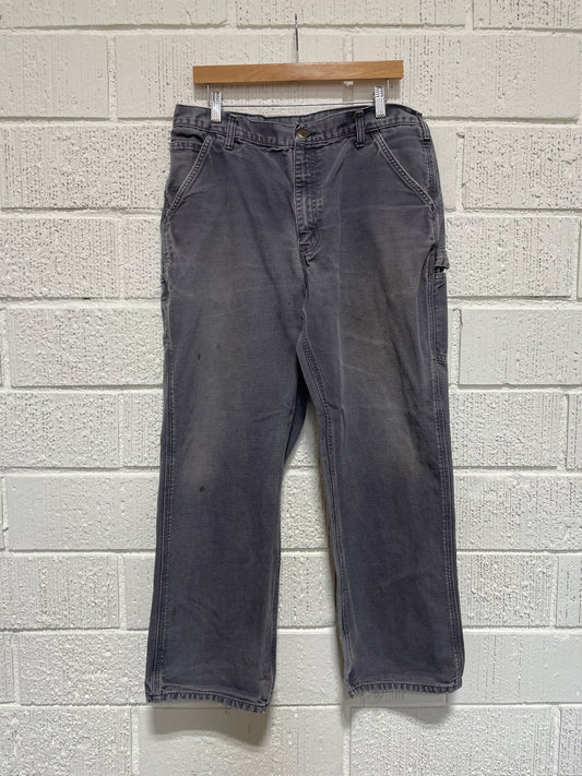 (W34xL29) Vintage CARHARTT Distressed Style Duck Pants / A1165P