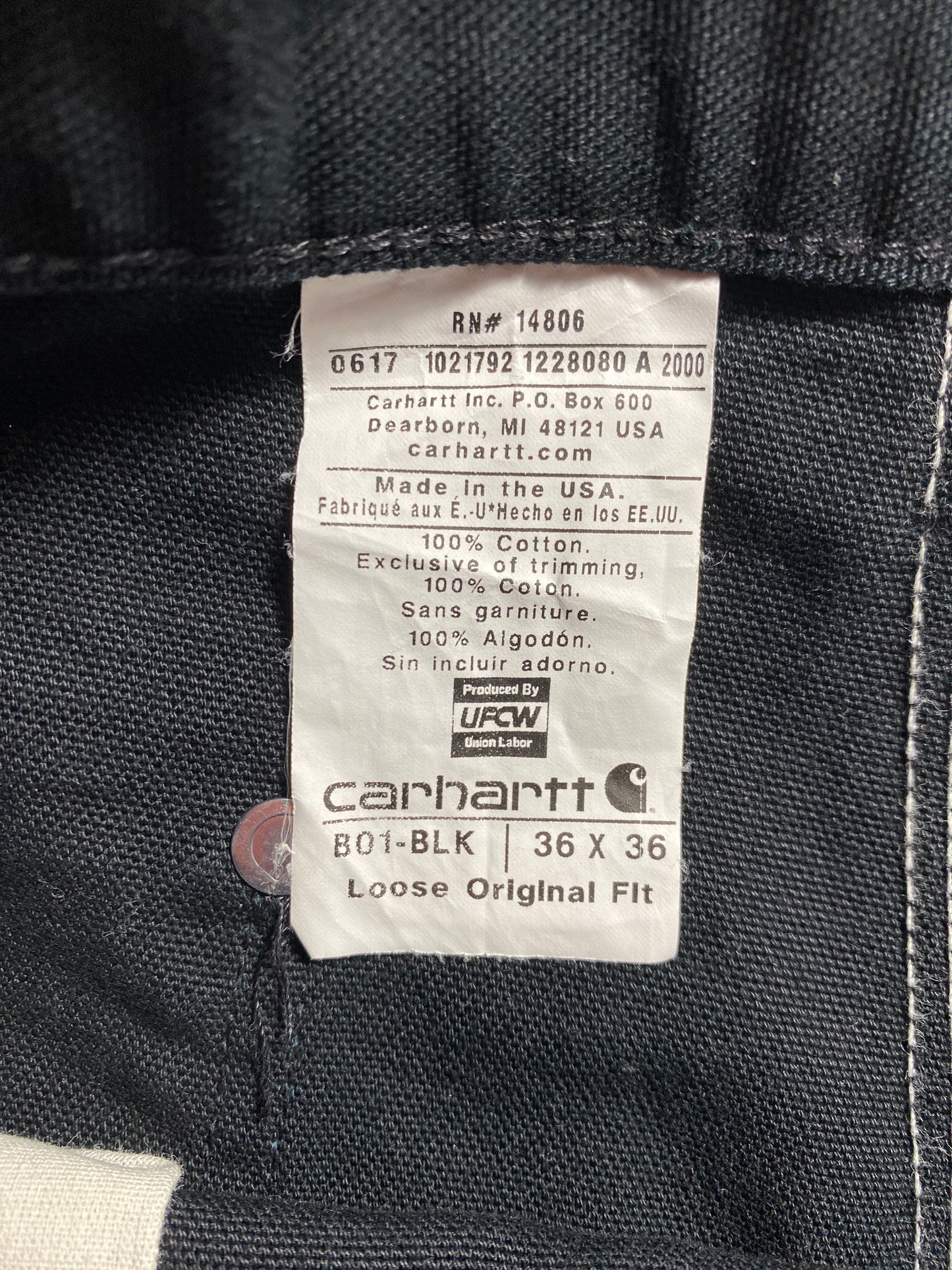 90’s CARHARTT DOUBLE KNEE Made in USA Size W35 x L35 Vintage Pants / G5481P