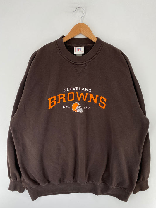00’ CLEVELAND BROWNS Size Approx. XL NFL Sweat-Shirt / F9467S