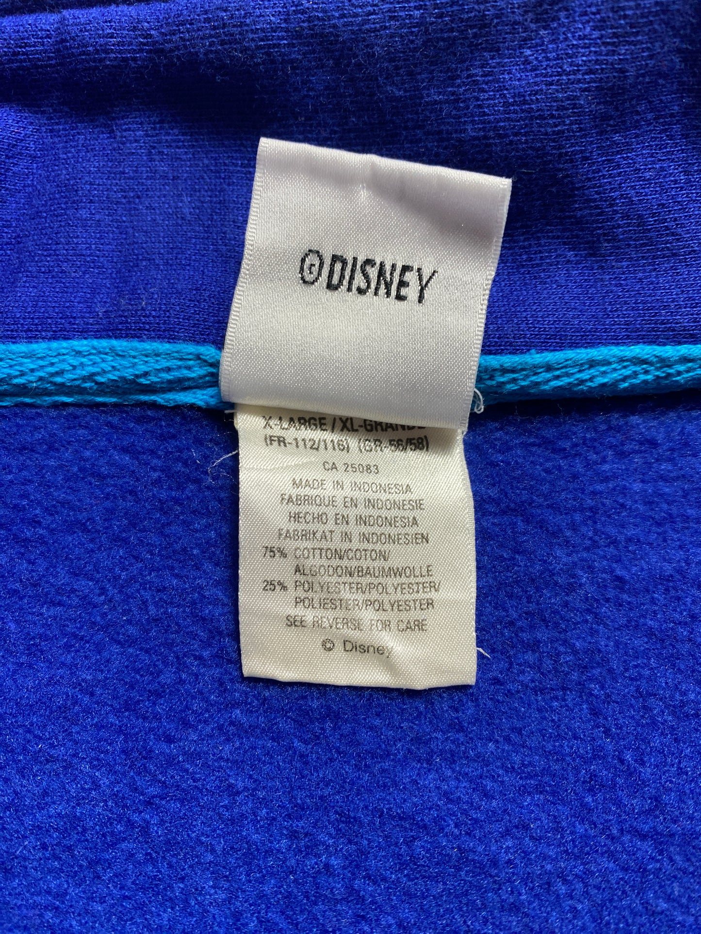 00' DISNEY TIGGER Size XL Vintage Half Zip Sweat-shirt / G5399S