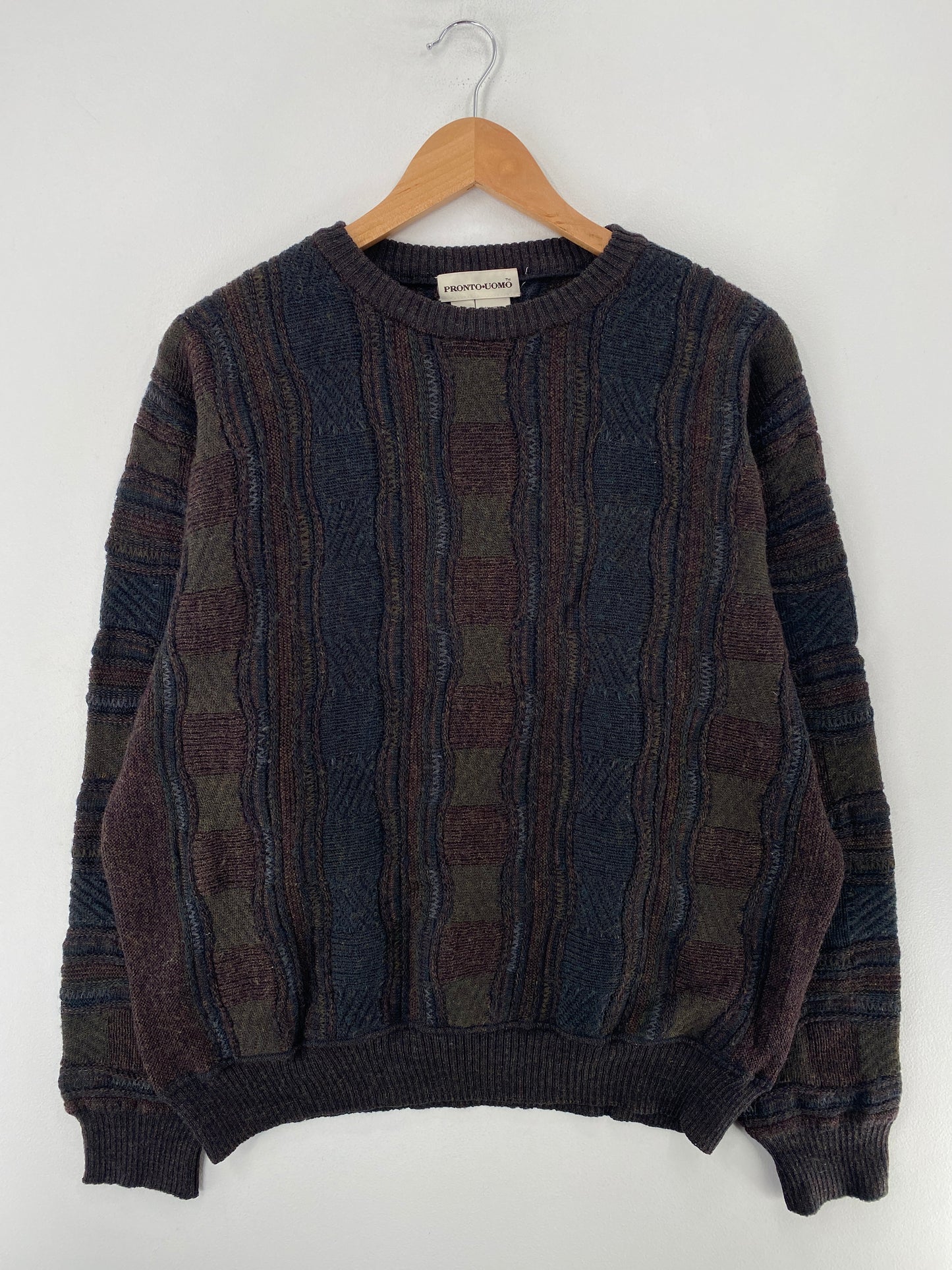 Vintage COOGI Style Size XL Wool 3D Knit Sweater / F8438K