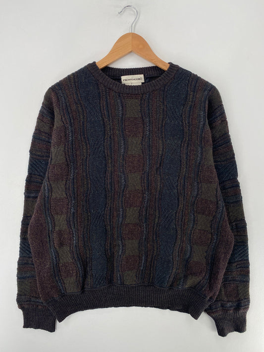 Vintage COOGI Style Size XL Wool 3D Knit Sweater / F8438K