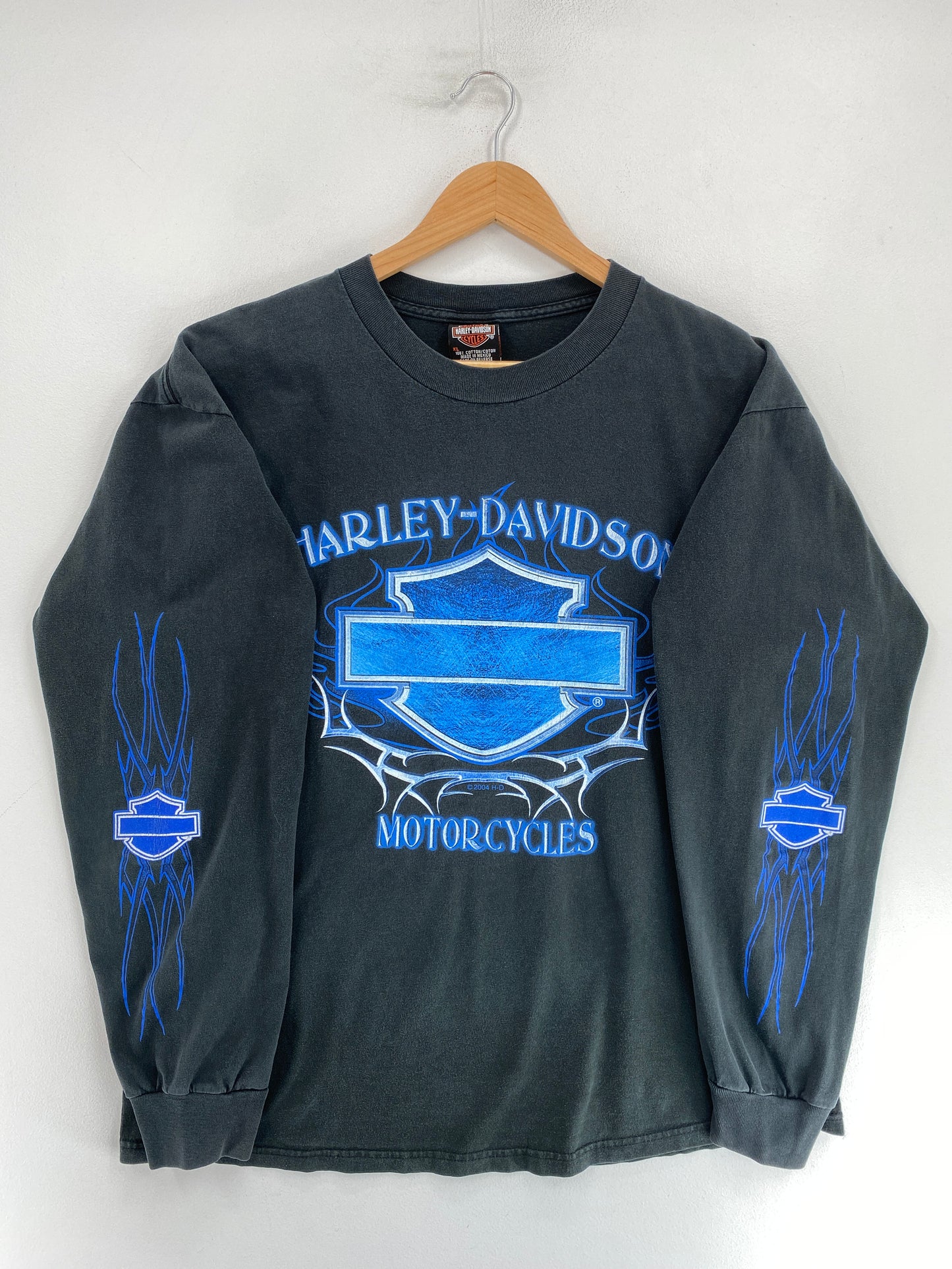 2004 HARLEY DAVIDSON Size XL Vintage Long Sleeve T-Shirt / G3103T