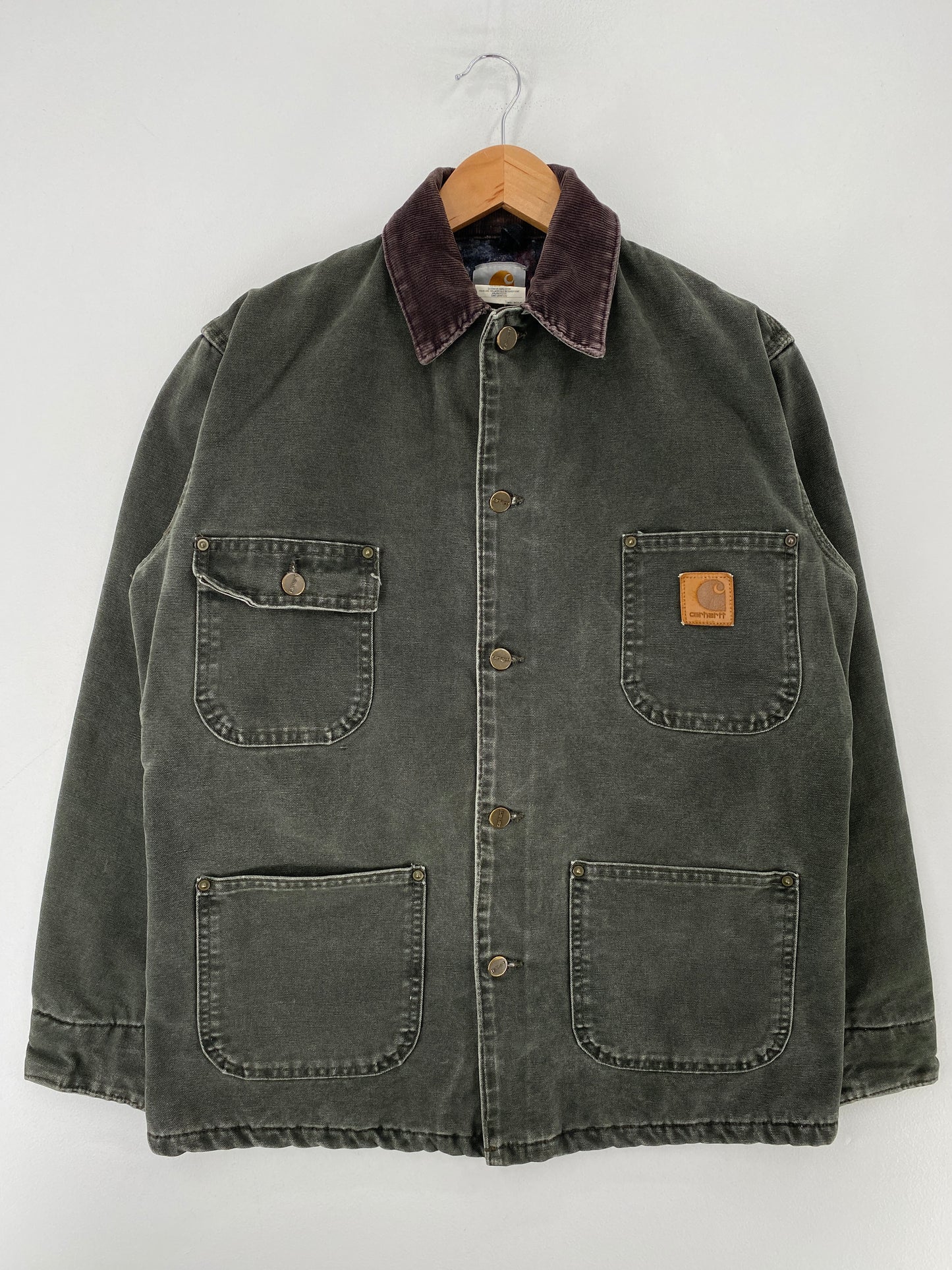 90's CARHARTT Made in USA Size S Vintage Duck Hoodie Jacket / F8752J