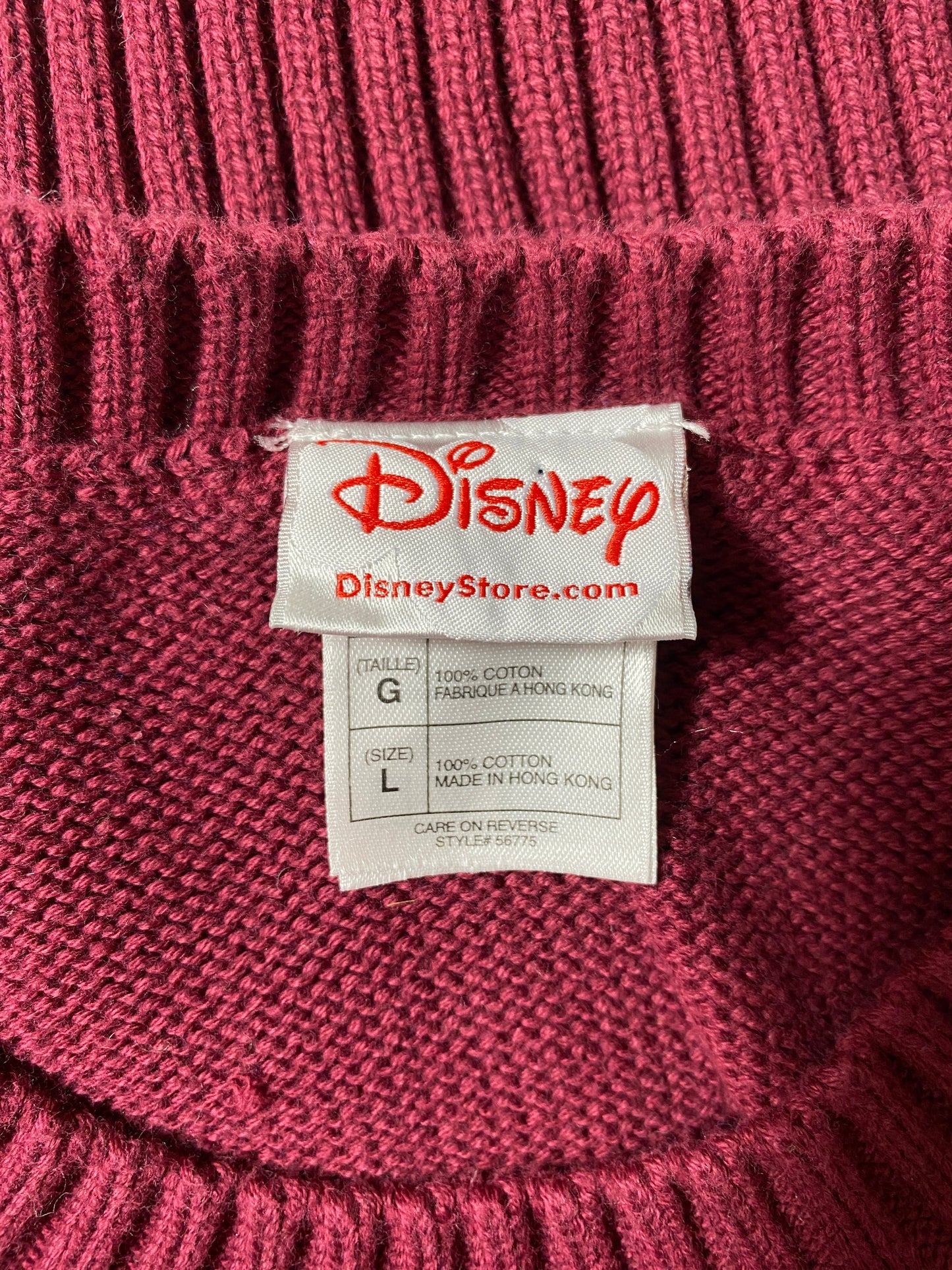 Vintage DISNEY Size L Cotton Knit Sweater / G4866K