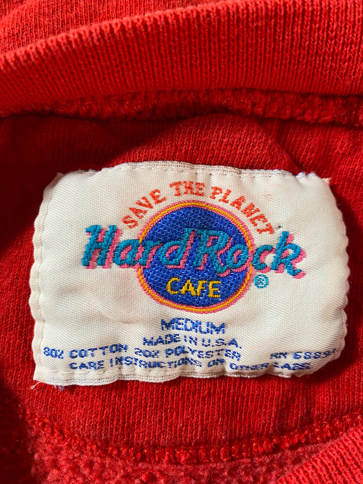(M) 90's HARD ROCK Sweat-Shirt / A0163S